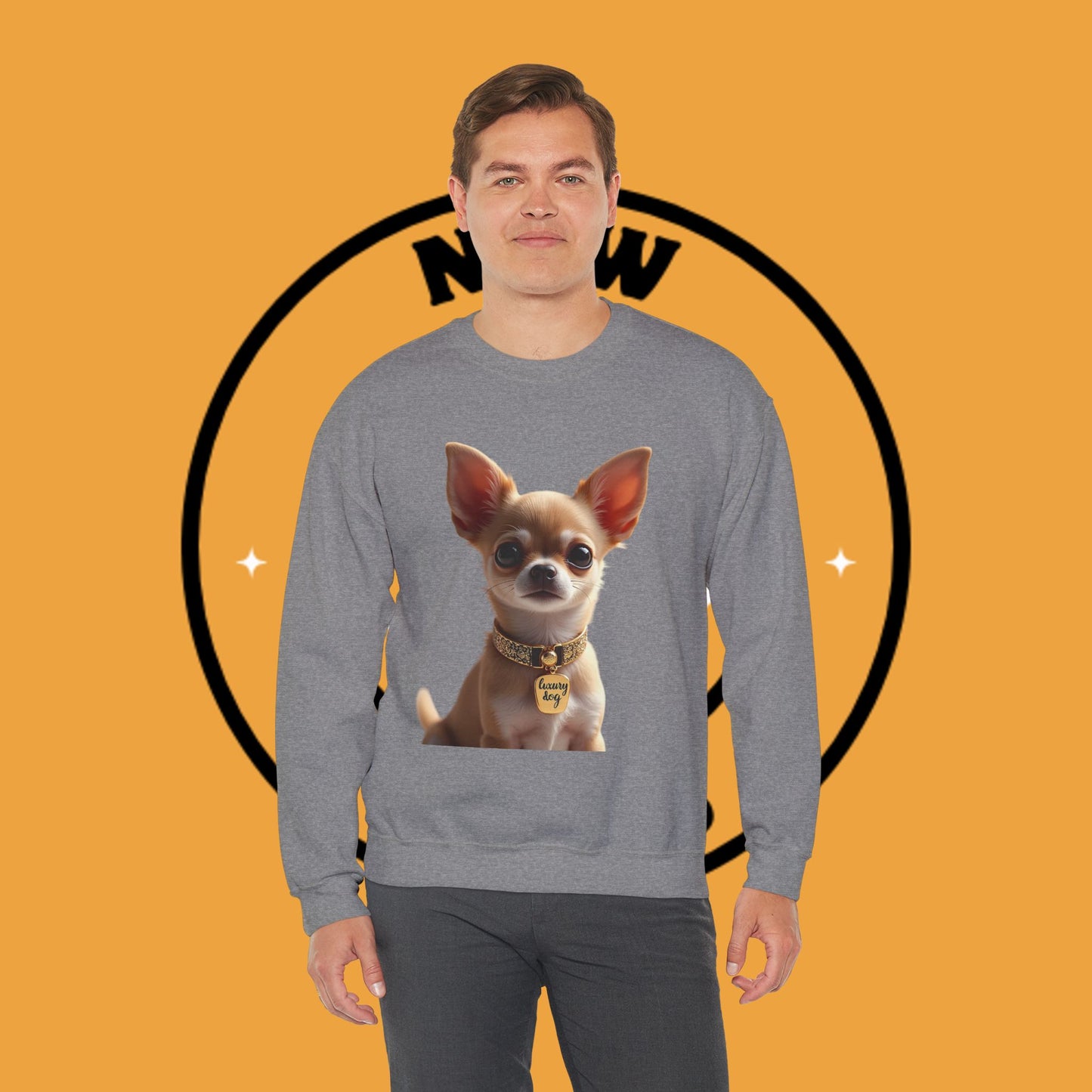 Luxury Chihuahua Sweatshirt | Premium Designer Dog Portrait | High-End Pet Lover Fashion
