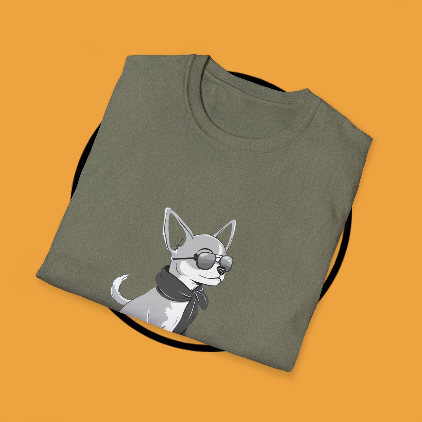 🕶️ Cool Chihuahua Sunglasses T-Shirt - Stylish Dog Aviator Scarf Tee | Hipster Pet Fashion Shirt 🕶️