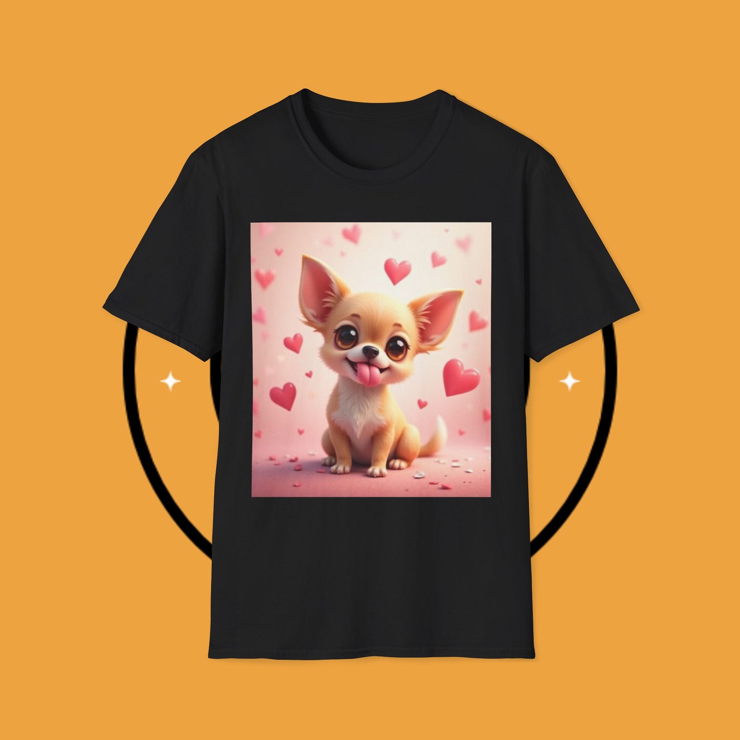Cute Chihuahua Puppy Love Heart T-Shirt - Funny Dog Lover Gift Tee | Kawaii Pet Apparel