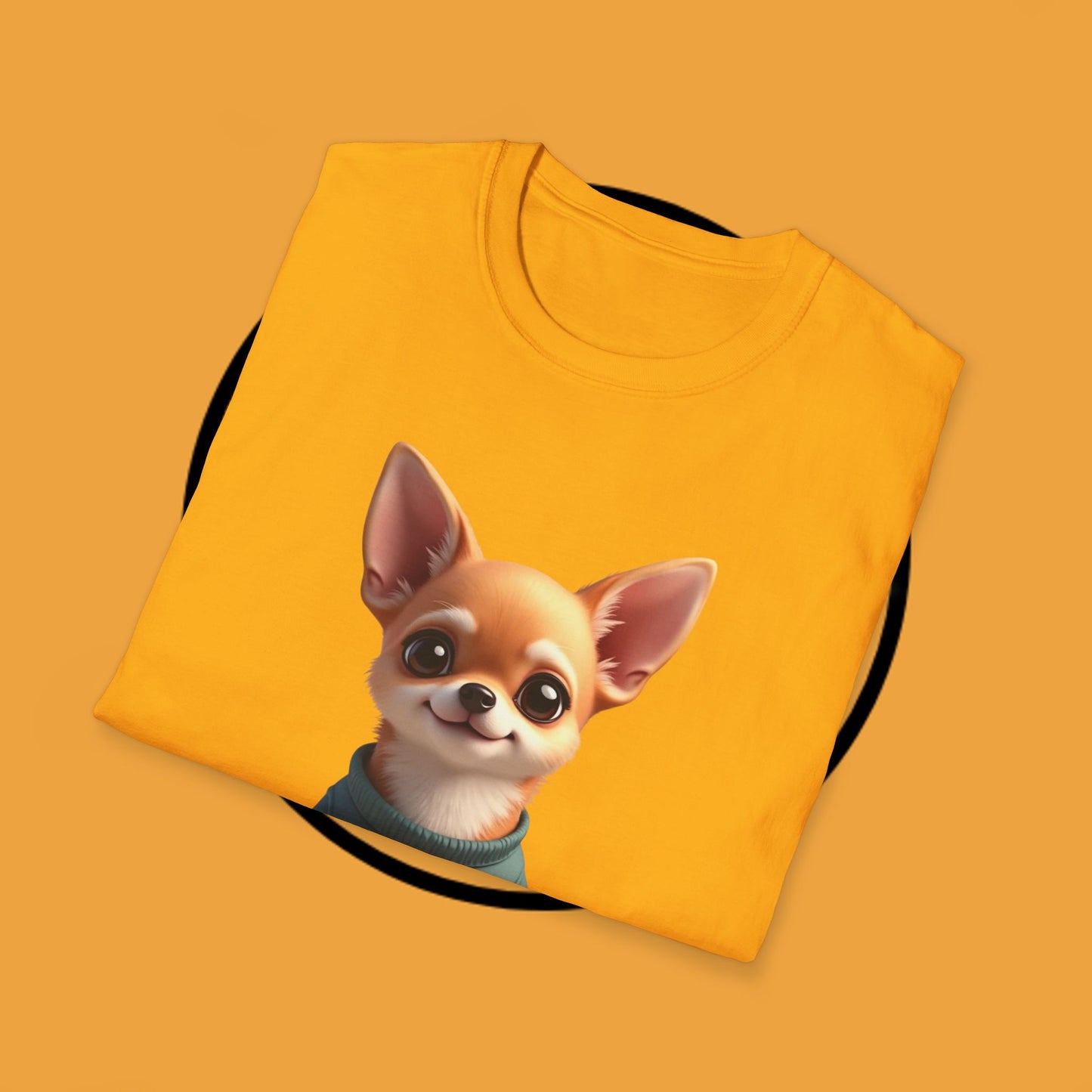 No Bad Vibes Chihuahua T-Shirt - Positive Energy Dog Art - Peace Symbol Pet Tee - Mental Health Wellness Shirt