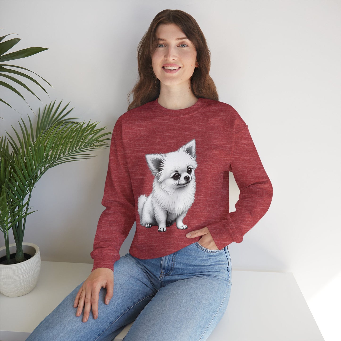 Classic Chihuahua Sketch Sweatshirt | Black White Dog Portrait | Artistic Pet Lover Gift