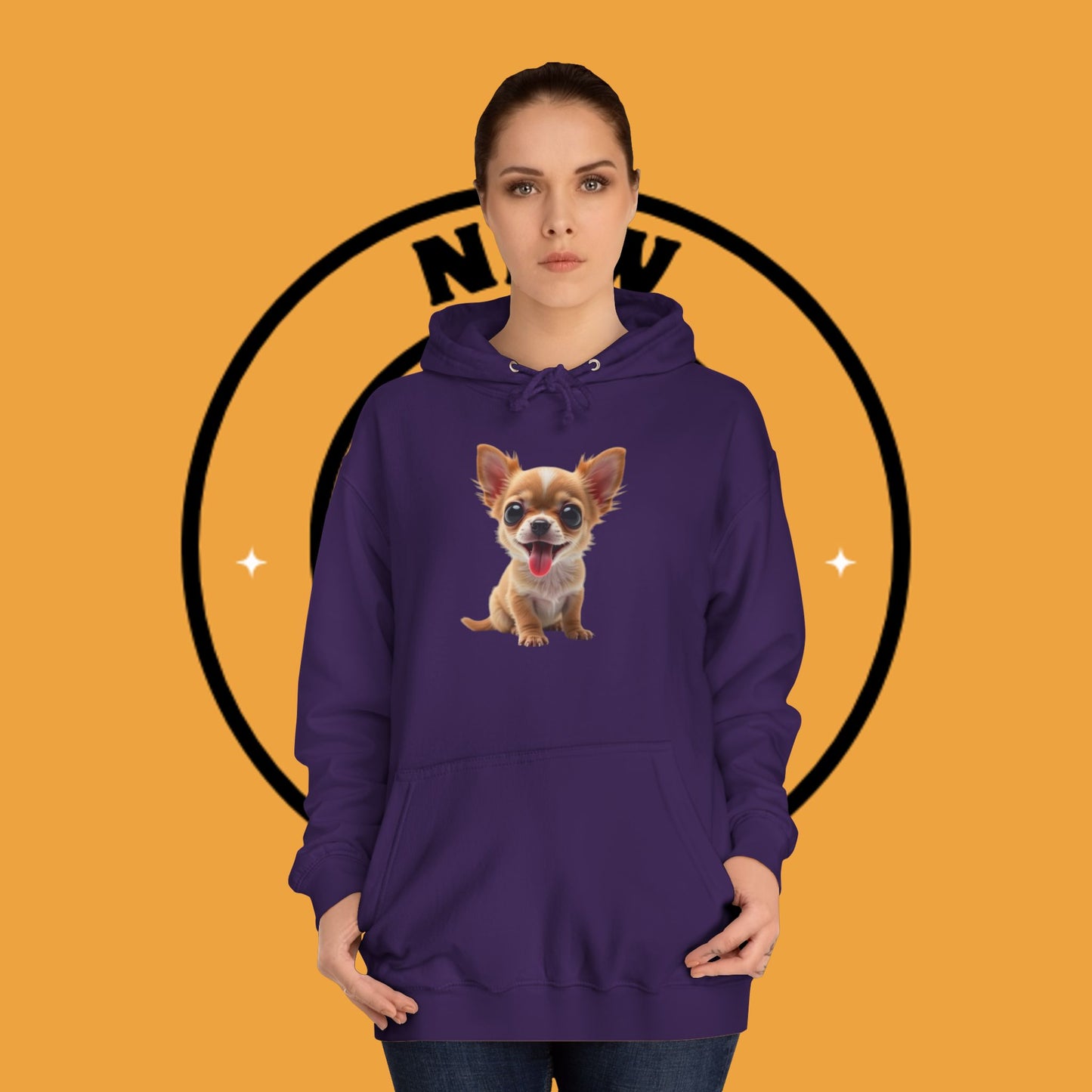 Adorable Chihuahua Puppy Hoodie - Cute Dog Lover Pullover Sweatshirt