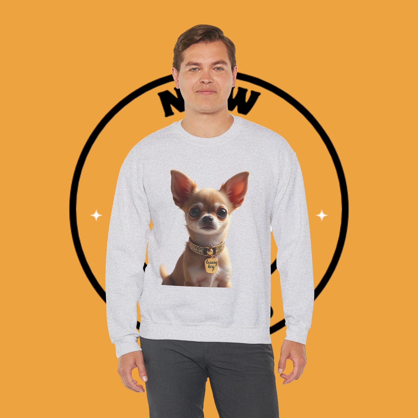Luxury Chihuahua Sweatshirt | Premium Designer Dog Portrait | High-End Pet Lover Fashion
