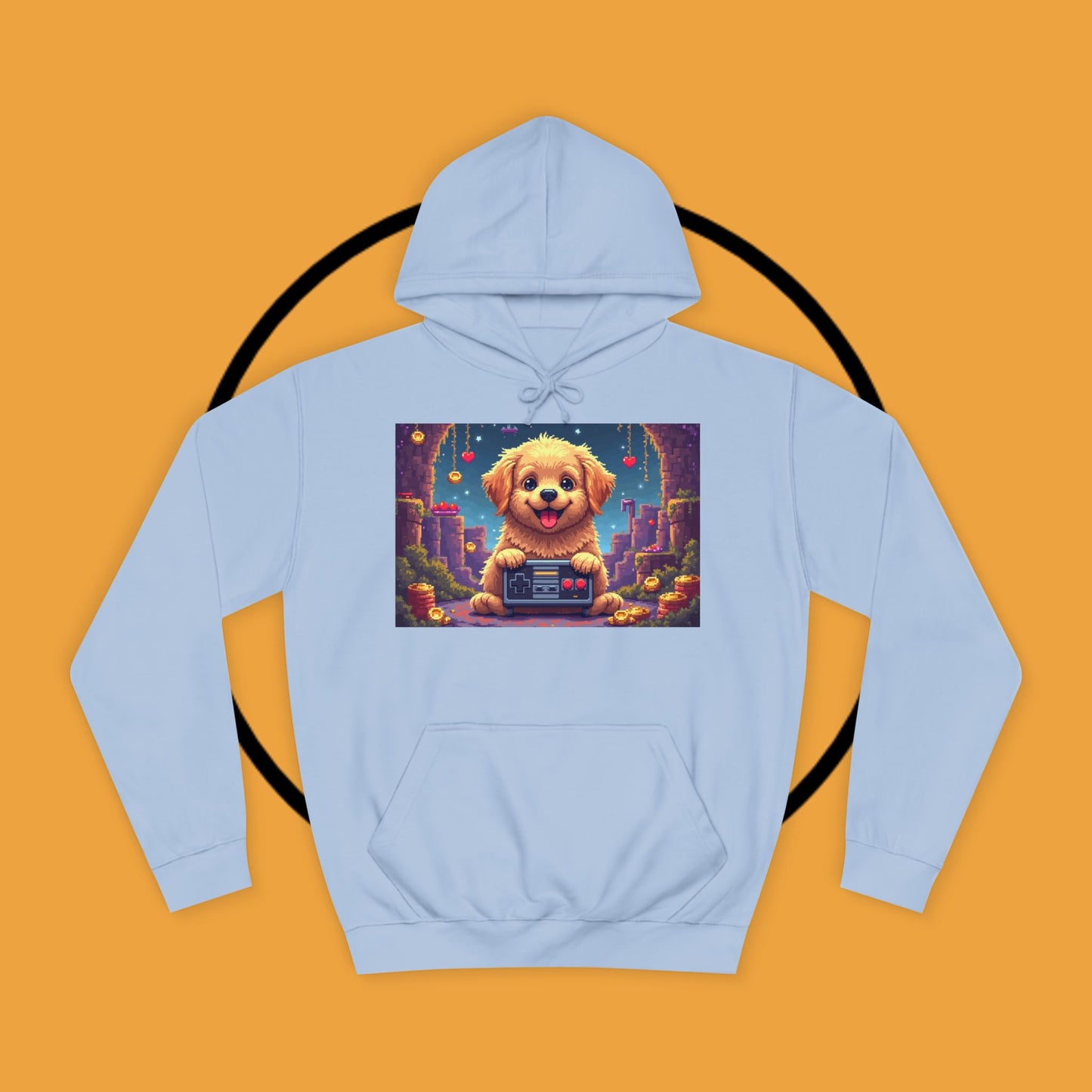 Pixel Pup Gamer Hoodie: Retro Gaming Meets Adorable Fluff