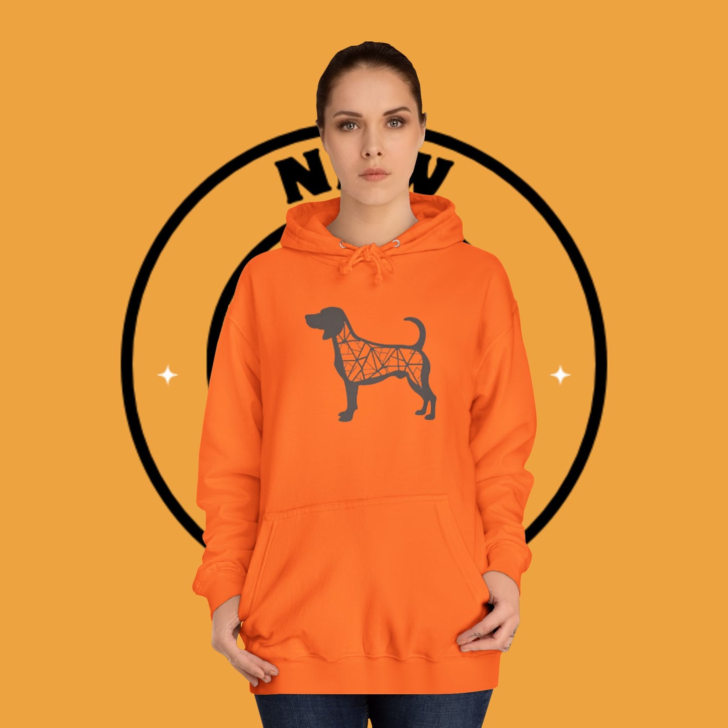 πΊ Geometric Beagle Hoodie - Modern Art Meets Canine Love! π¨ - Unisex Hoodie