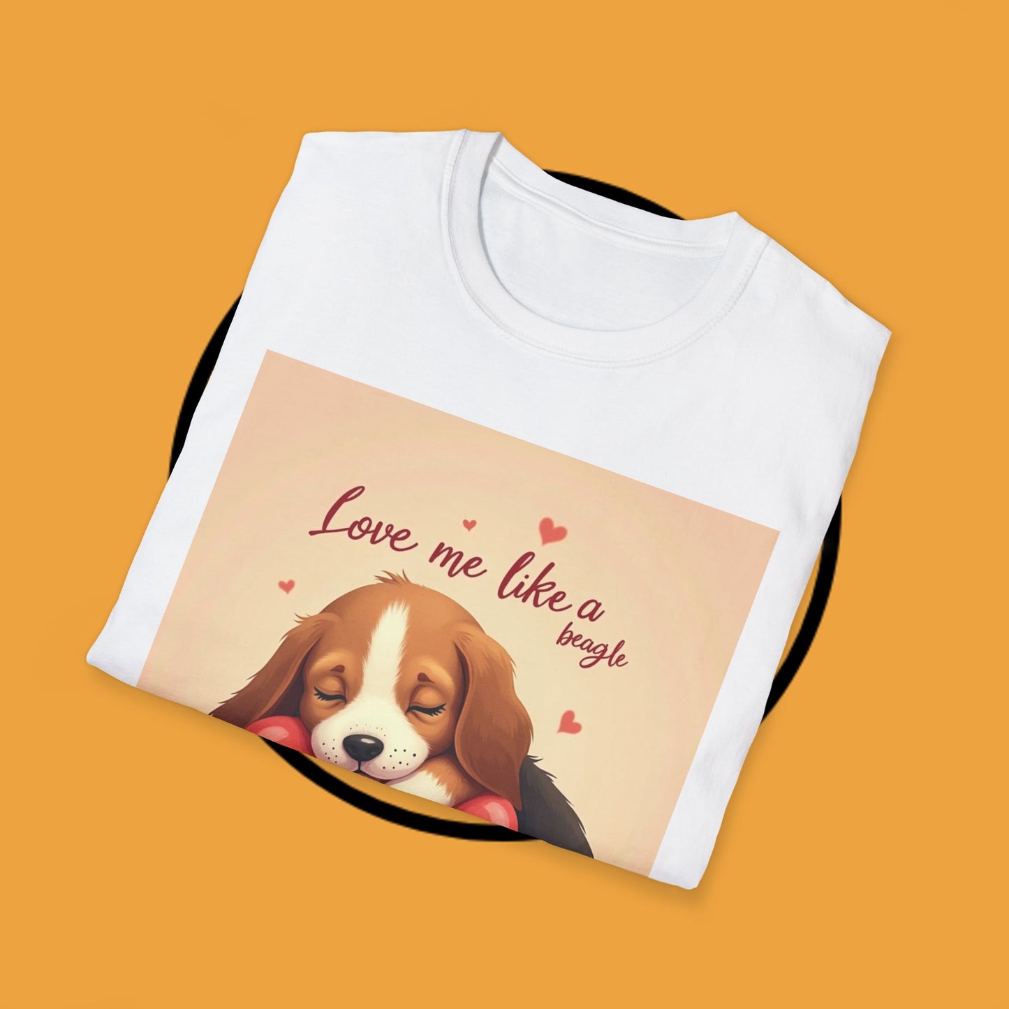 "Love Me Like a Beagle" Valentine's Day T-Shirt - Cute Dog Lover Gift | Romantic Puppy Heart Tee
