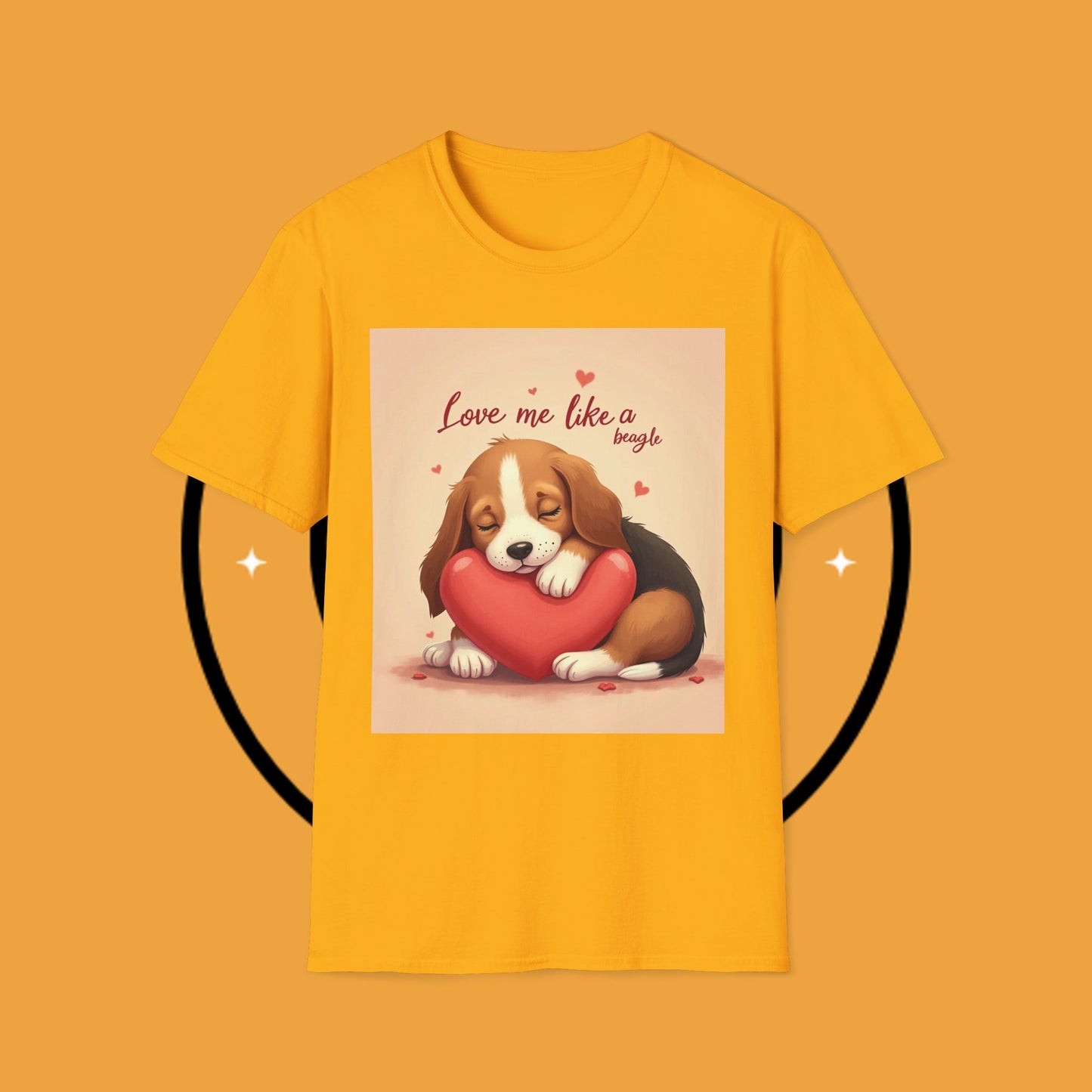 "Love Me Like a Beagle" Valentine's Day T-Shirt - Cute Dog Lover Gift | Romantic Puppy Heart Tee