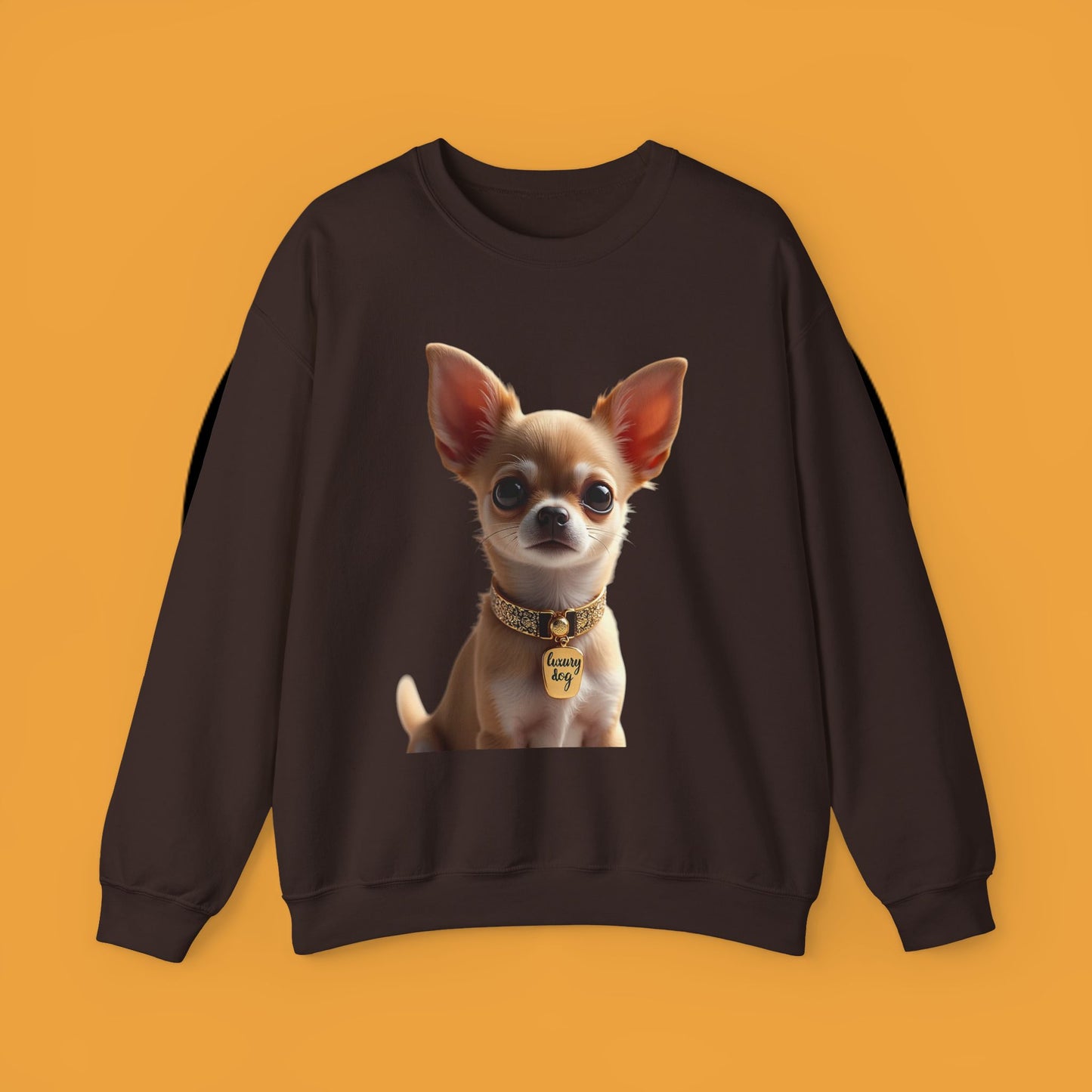 Luxury Chihuahua Sweatshirt | Premium Designer Dog Portrait | High-End Pet Lover Fashion