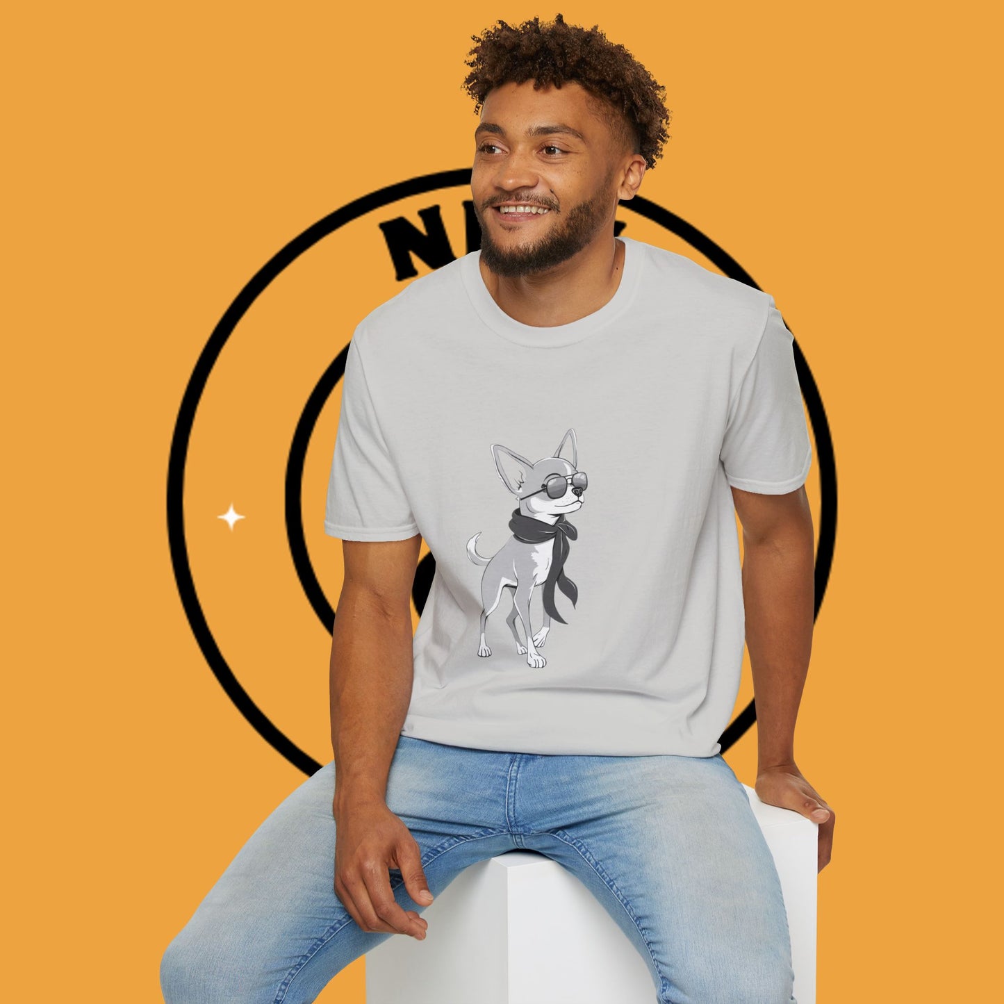 🕶️ Cool Chihuahua Sunglasses T-Shirt - Stylish Dog Aviator Scarf Tee | Hipster Pet Fashion Shirt 🕶️