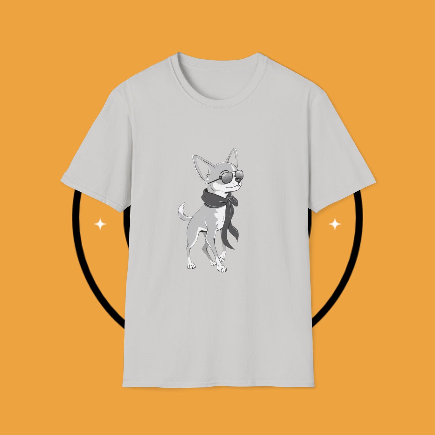 🕶️ Cool Chihuahua Sunglasses T-Shirt - Stylish Dog Aviator Scarf Tee | Hipster Pet Fashion Shirt 🕶️