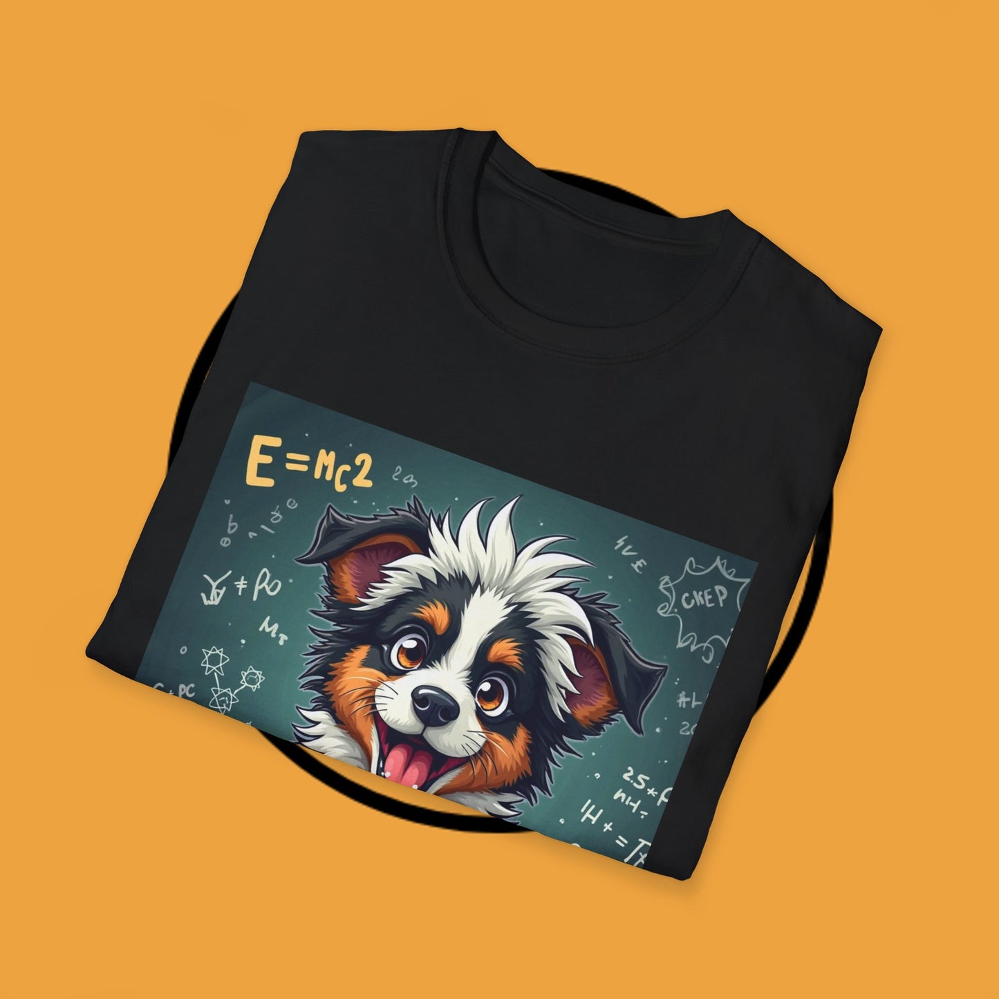 "Einstein Border Collie - Genius Puppy Professor" - Educational Dog T-Shirt - Smart Border Collie Science T-Shirt - Genius Puppy Professor Math Physics Tee | Educational Dog Gift