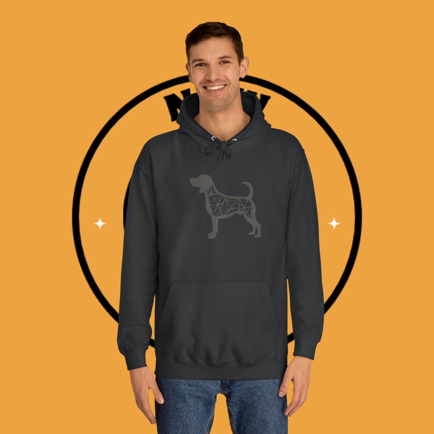 πΊ Geometric Beagle Hoodie - Modern Art Meets Canine Love! π¨ - Unisex Hoodie