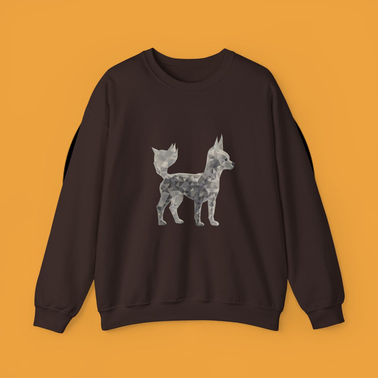 Geometric Chihuahua Sweatshirt | Low Poly Dog Art Crewneck | Modern Pet Lover Gift