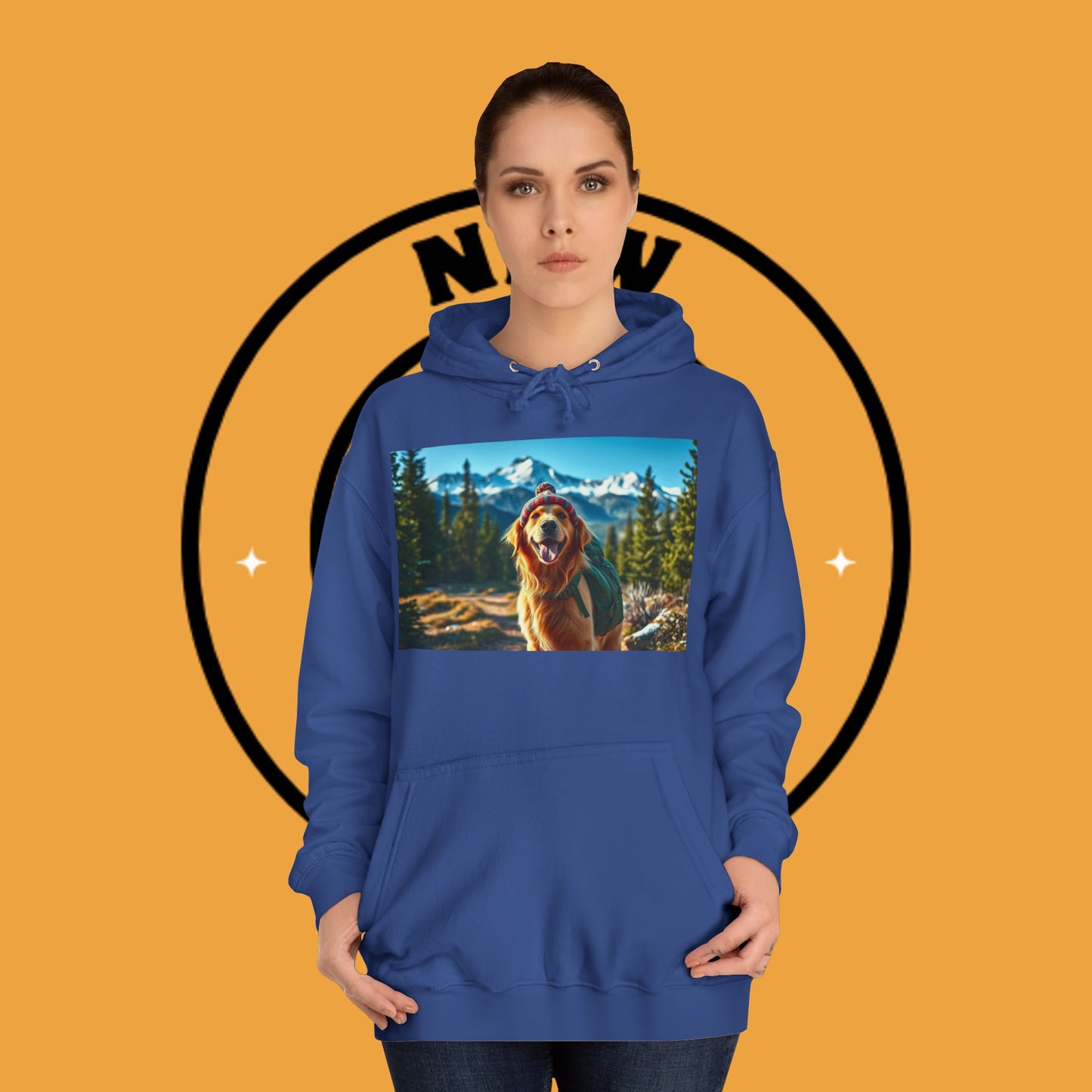 Adventure Awaits – Golden Retriever Mountain Hike Hoodie - Unisex Hoodies
