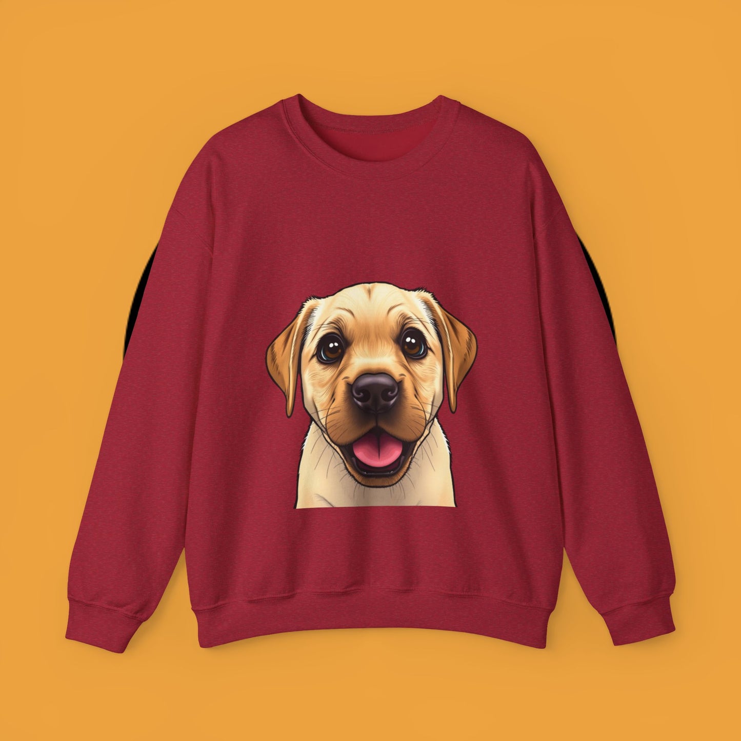 Labrador Puppy Crewneck Sweatshirt - Cartoon Dog Digital Art
