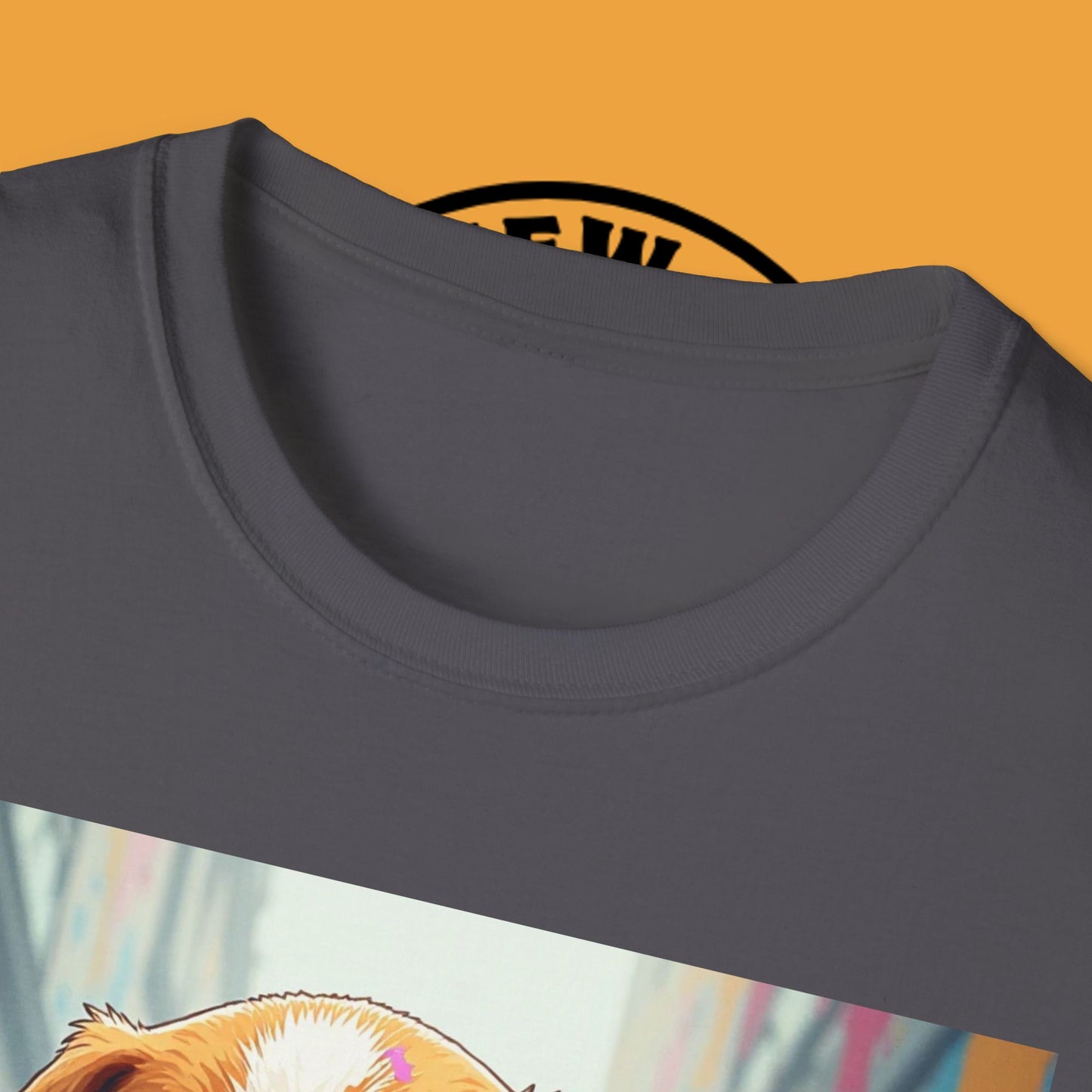 Beagle Street Art T-Shirt - Urban Paint Splatter Dog Design | Artistic Puppy Graffiti Tee for Creative Souls