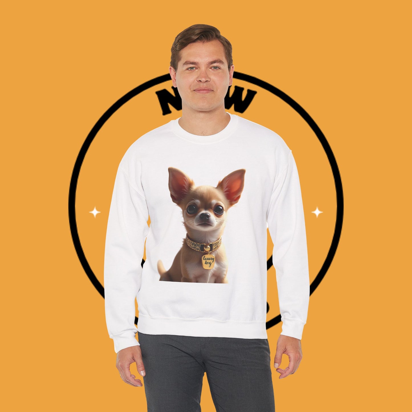 Luxury Chihuahua Sweatshirt | Premium Designer Dog Portrait | High-End Pet Lover Fashion
