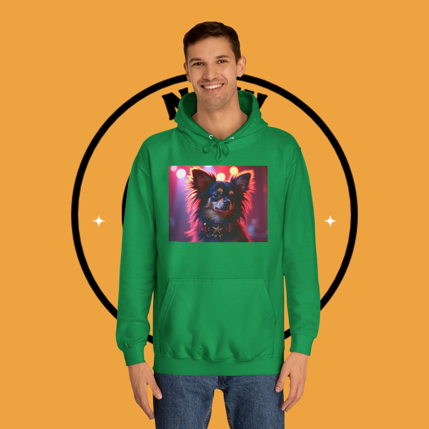 Glamorous Long-Haired Chihuahua Hoodie - Luxury Dog Portrait Pullover