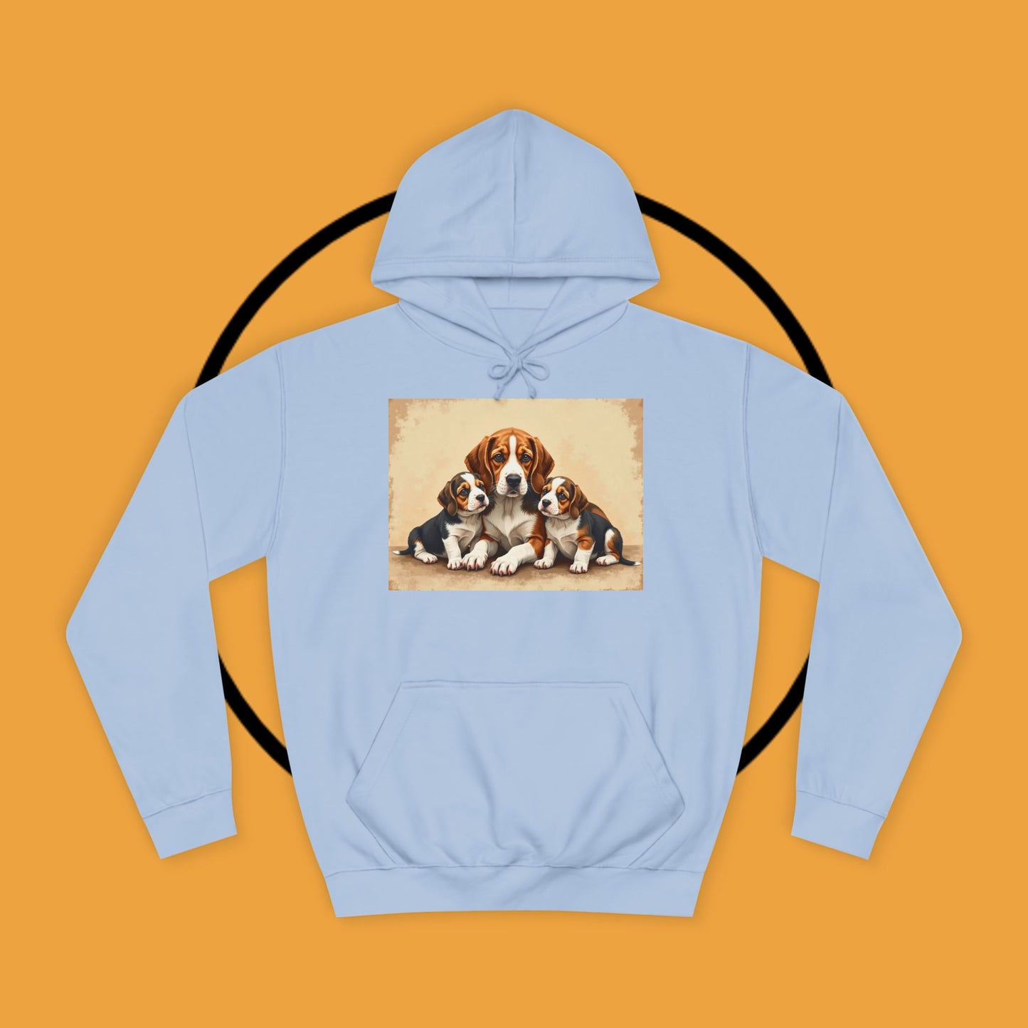 π¨βπ©βπ§βπ¦ Beagle Family Portrait Hoodie - Love Multiplied by Three! πΎ - Unisex Hoodie