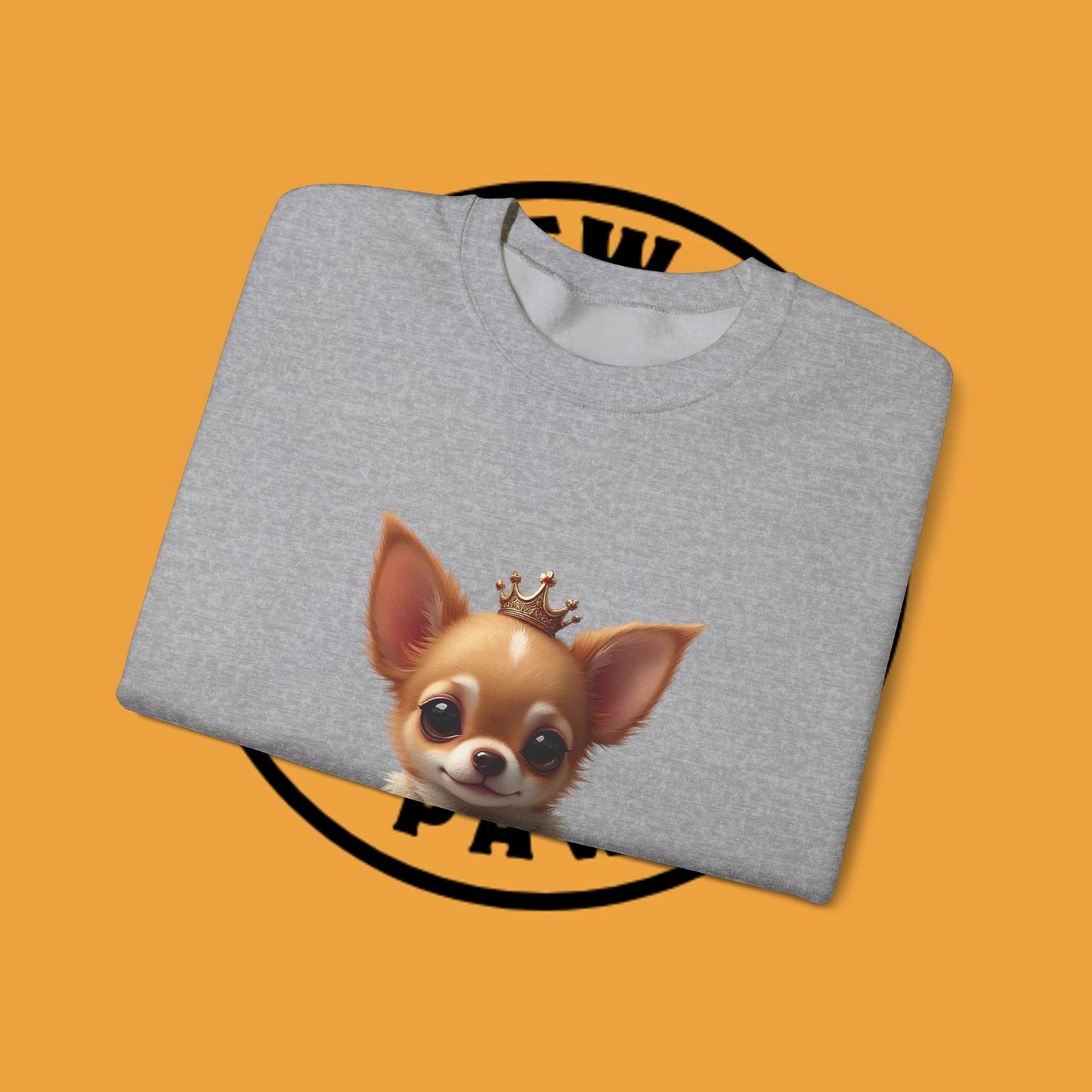 Royal Chihuahua Princess Sweatshirt | Crown Dog Design | Majestic Pet Lover Gift
