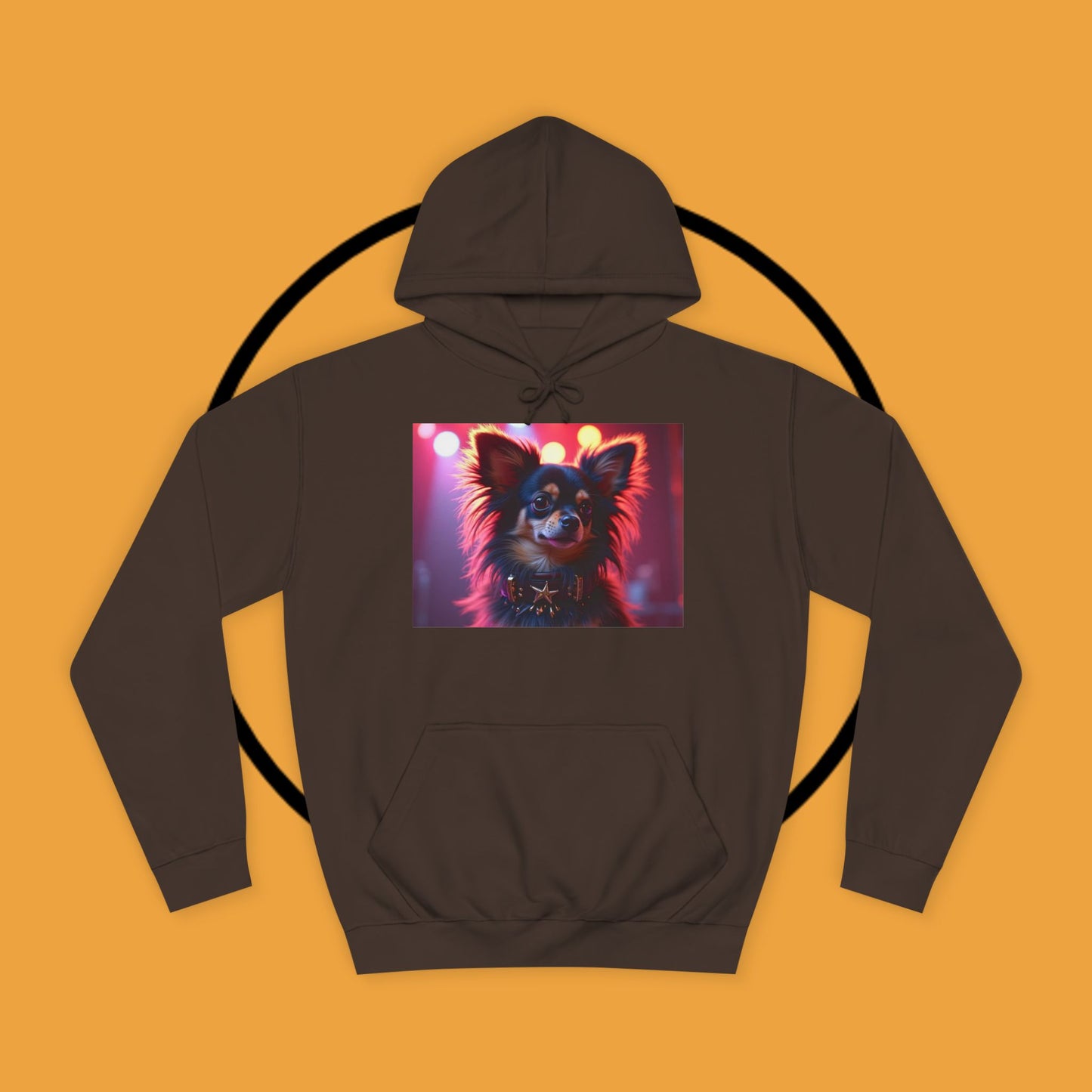 Glamorous Long-Haired Chihuahua Hoodie - Luxury Dog Portrait Pullover