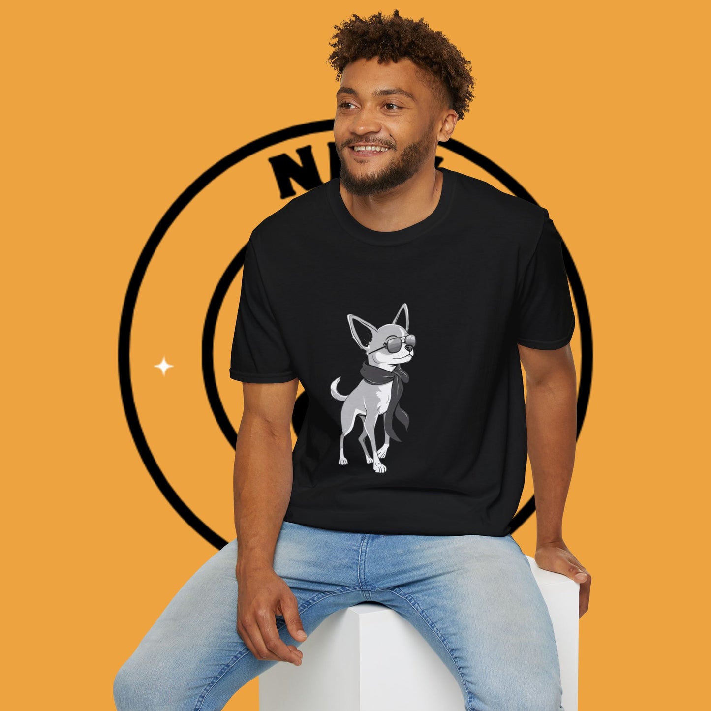 🕶️ Cool Chihuahua Sunglasses T-Shirt - Stylish Dog Aviator Scarf Tee | Hipster Pet Fashion Shirt 🕶️
