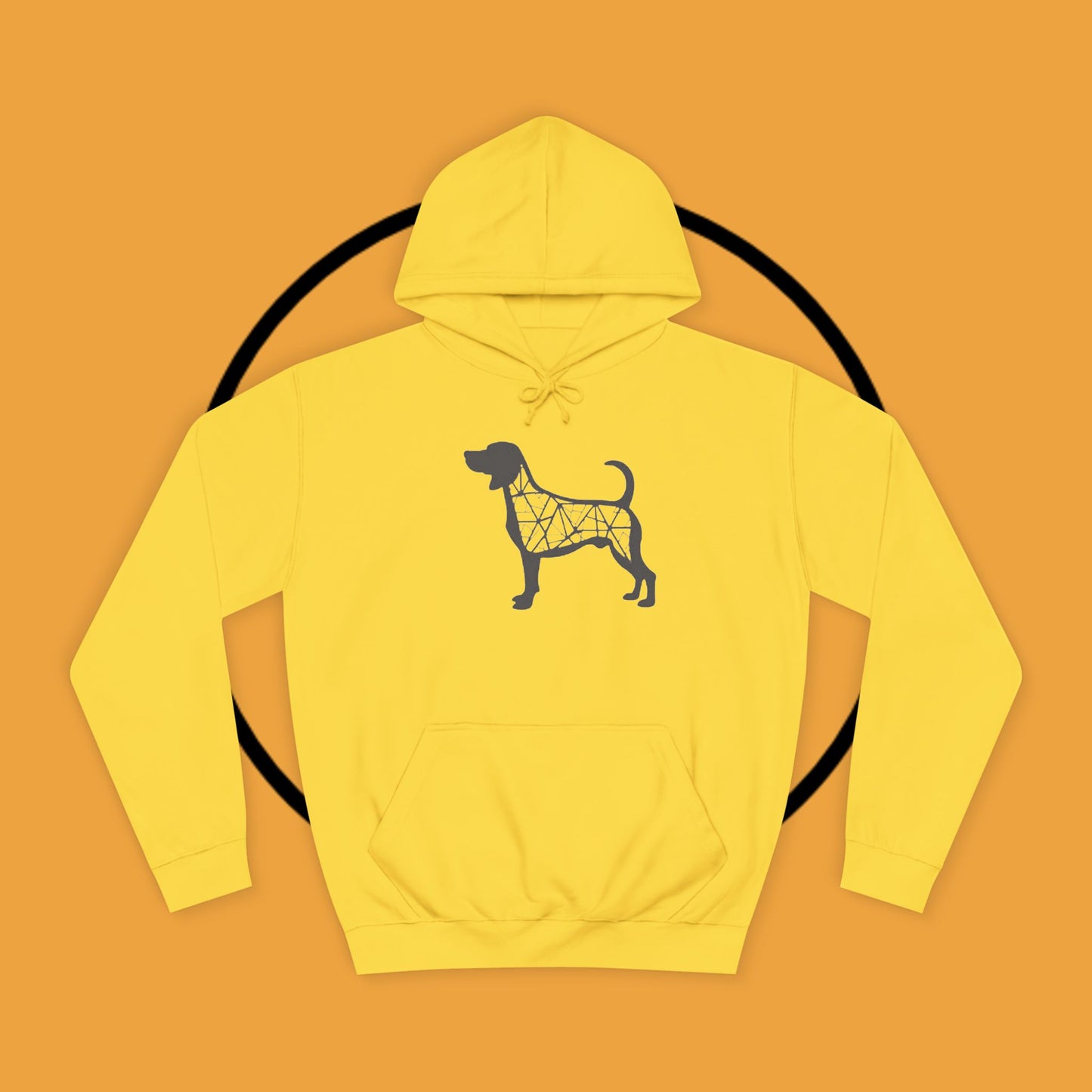 πΊ Geometric Beagle Hoodie - Modern Art Meets Canine Love! π¨ - Unisex Hoodie