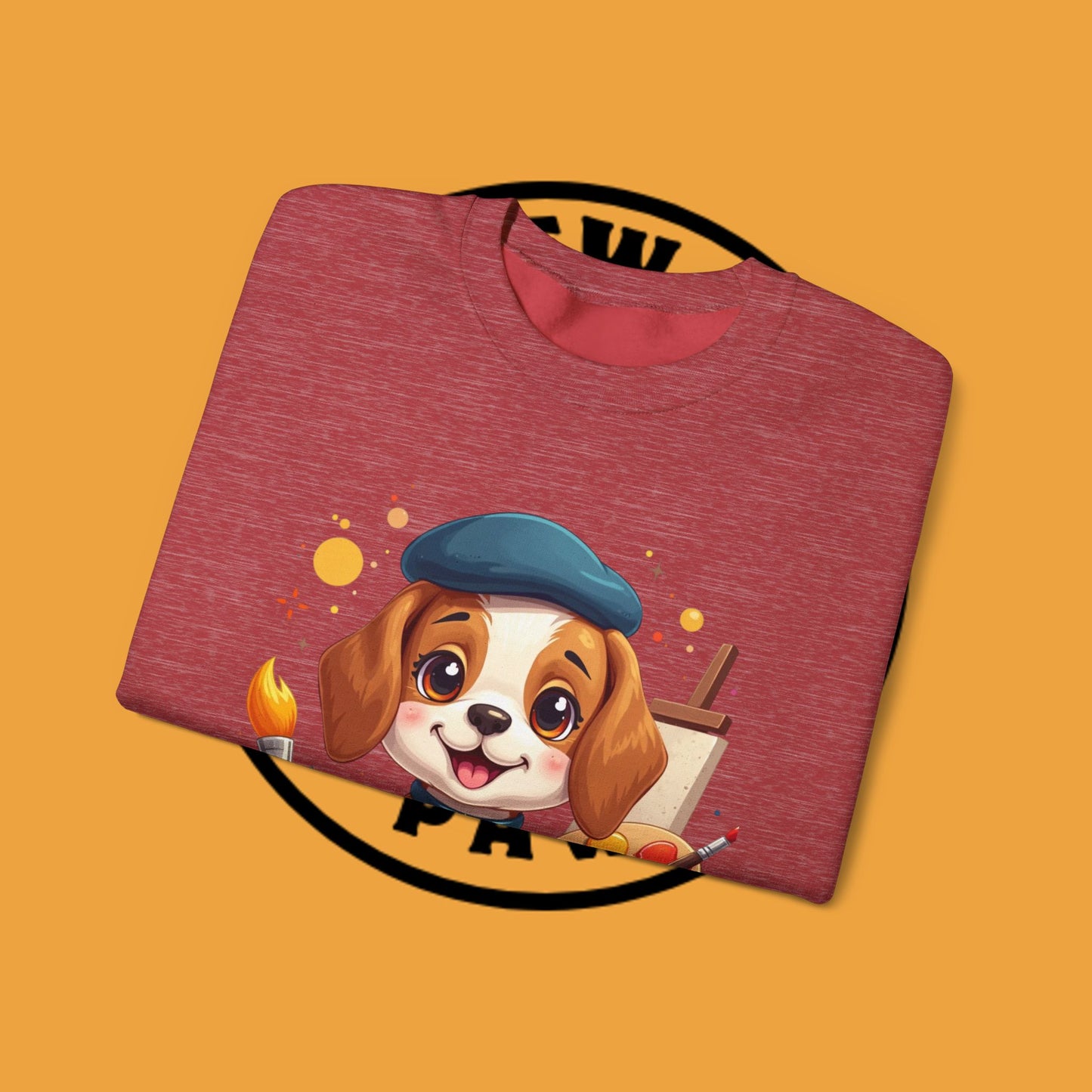 Dog Lover Crewneck Sweatshirt - Beagle Artista π¨ ARTIST BEAGLE SWEATSHIRT - UNLEASH YOUR CREATIVITY! π¨