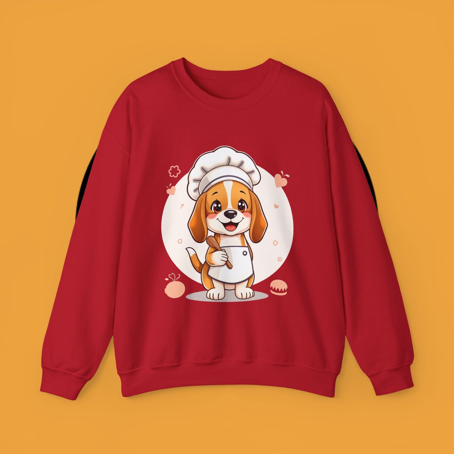 Chef Dog Crewneck Sweatshirt - Kawaii Beagle Design with Chef Hat