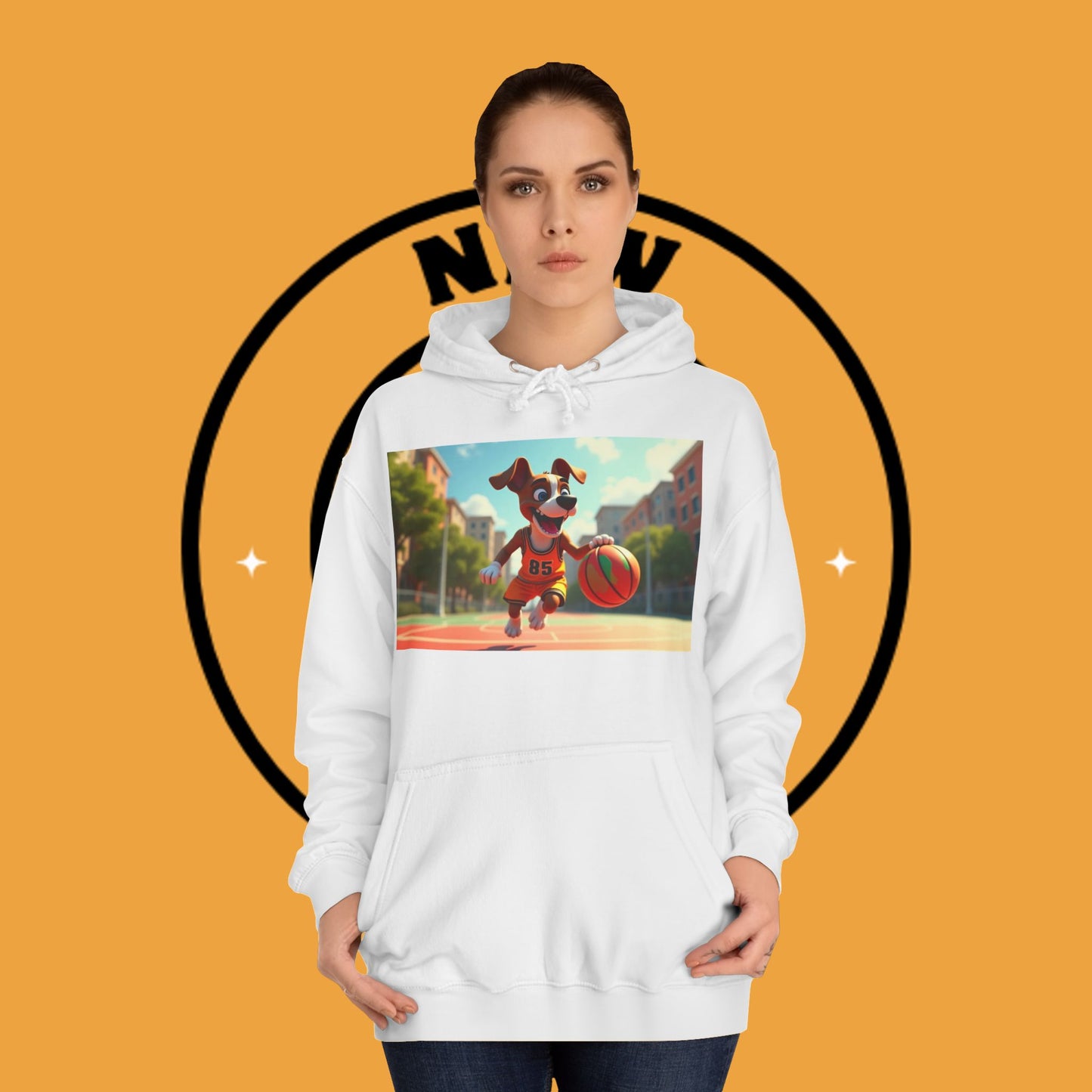 Basketball Boxer Dog #85 Hoodie | Sports Athletic Pet Apparel | Basketball Fan Gift | Team Spirit