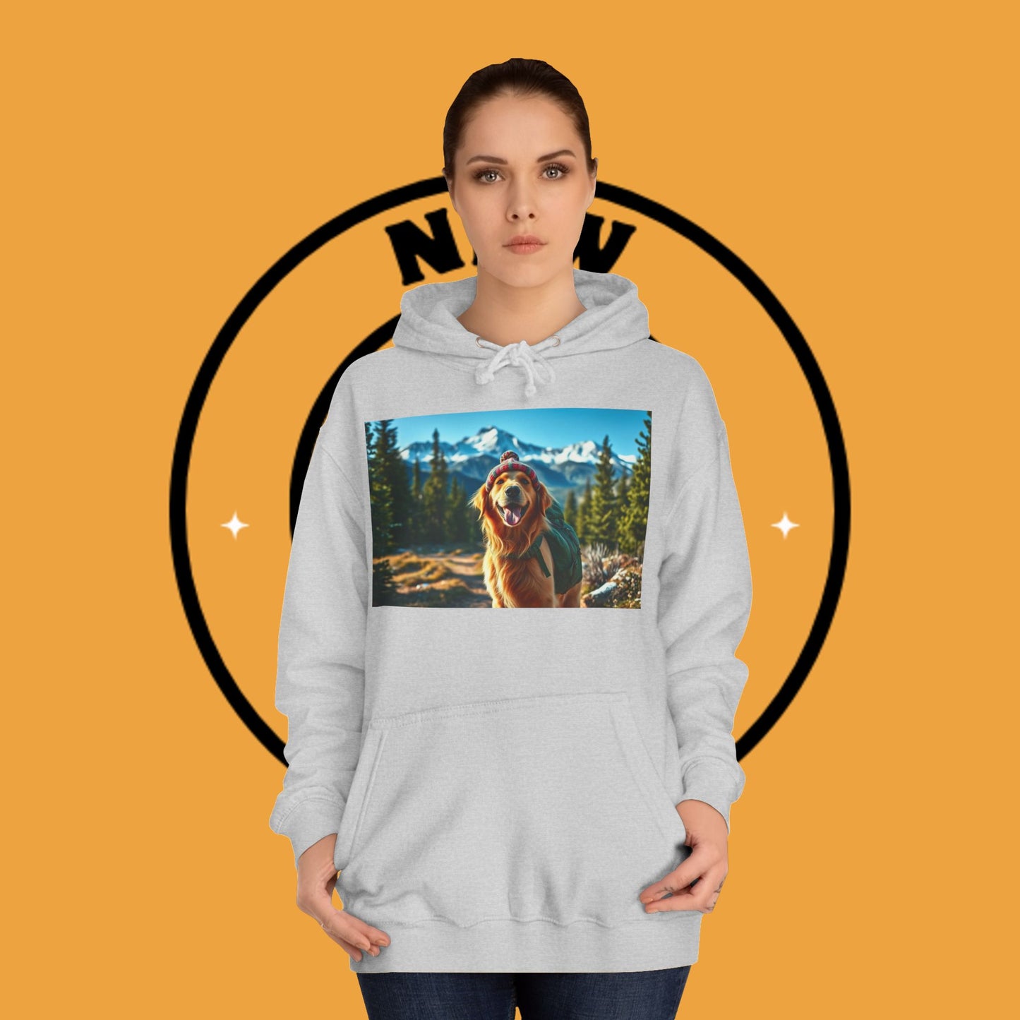 Adventure Awaits – Golden Retriever Mountain Hike Hoodie - Unisex Hoodies