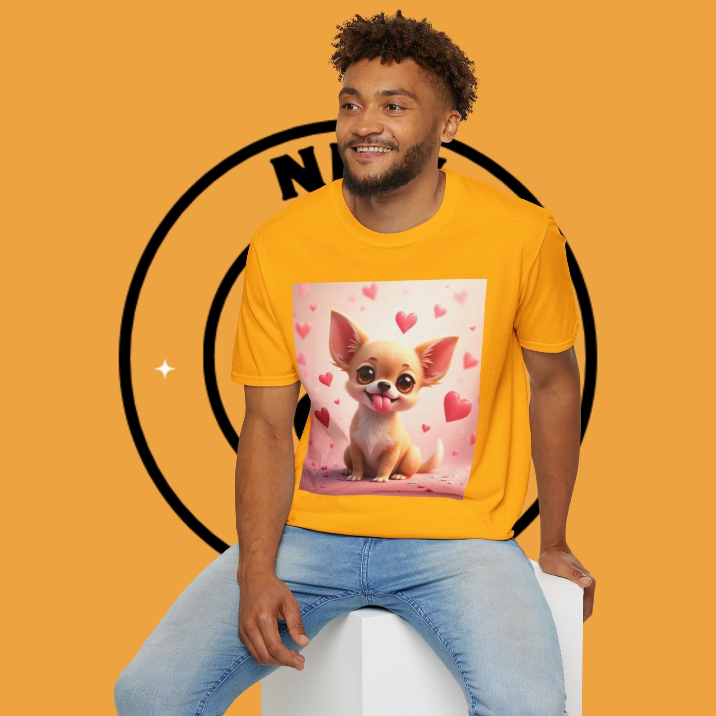 Cute Chihuahua Puppy Love Heart T-Shirt - Funny Dog Lover Gift Tee | Kawaii Pet Apparel