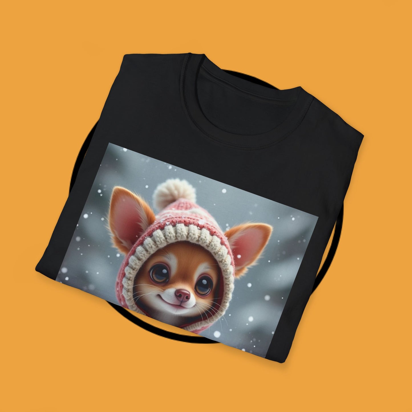 Winter Chihuahua Snow T-Shirt - Cozy Holiday Dog Art - Christmas Pet Hoodie Tee - Cute Winter Animal Shirt