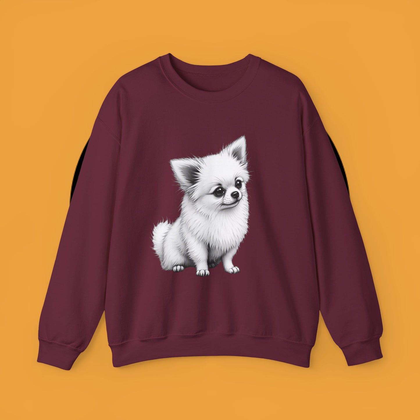 Classic Chihuahua Sketch Sweatshirt | Black White Dog Portrait | Artistic Pet Lover Gift