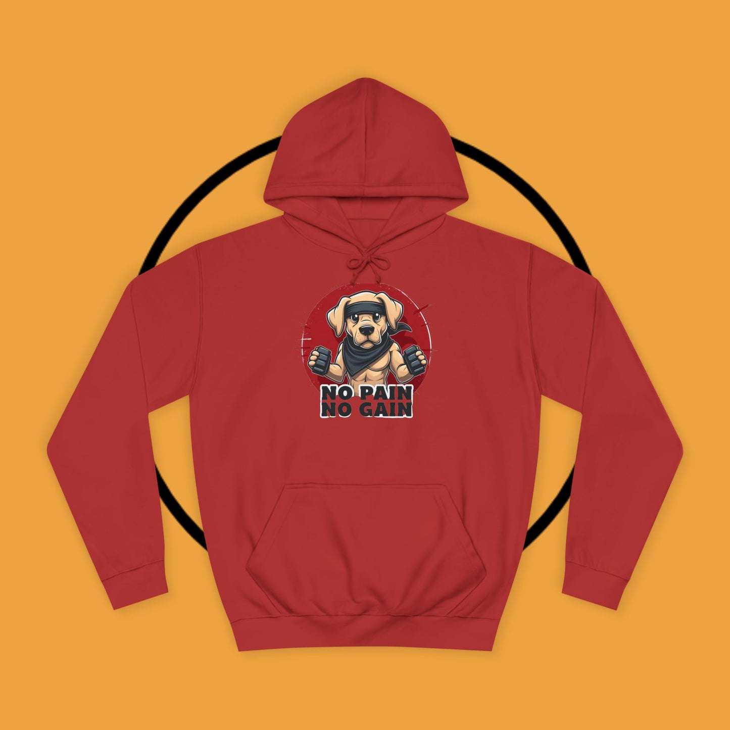 No Pain, No Gain – Motivational Workout Dog Hoodie - Unisex Hoodies