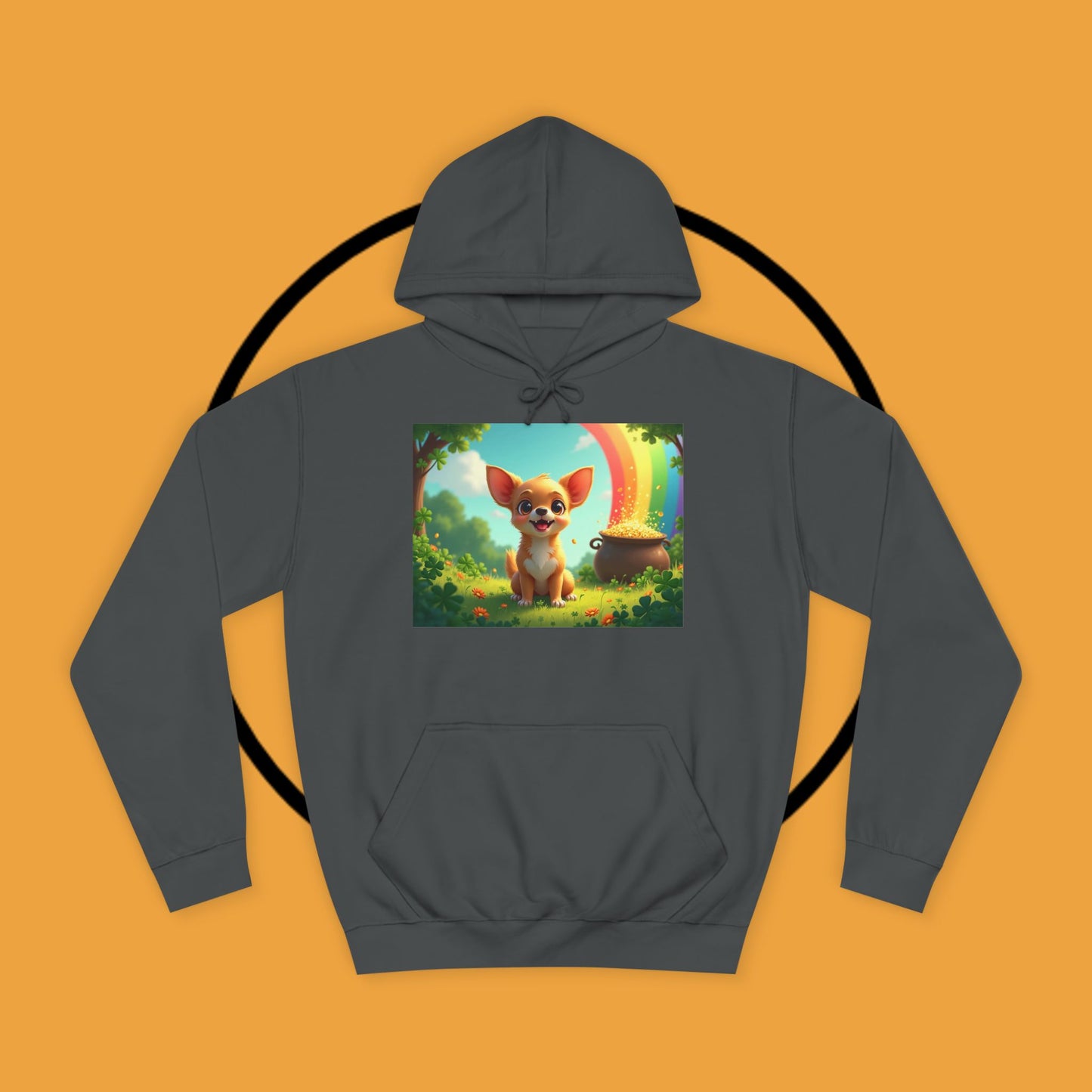Lucky Rainbow Chihuahua Hoodie - St. Patrick's Day Magical Puppy Sweatshirt