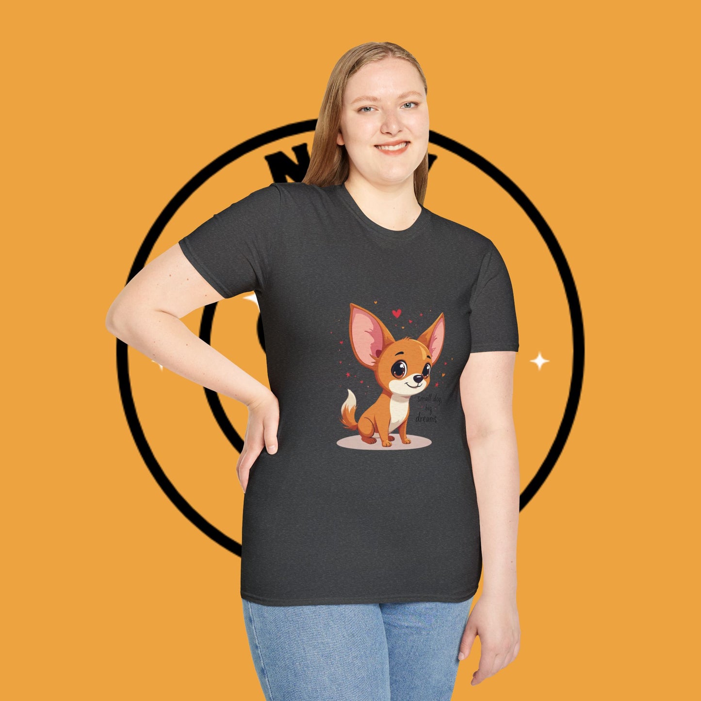 Small Dog Big Dreams Chihuahua T-Shirt - Inspirational Quote Pet Lover Tee | Motivational Puppy Shirt