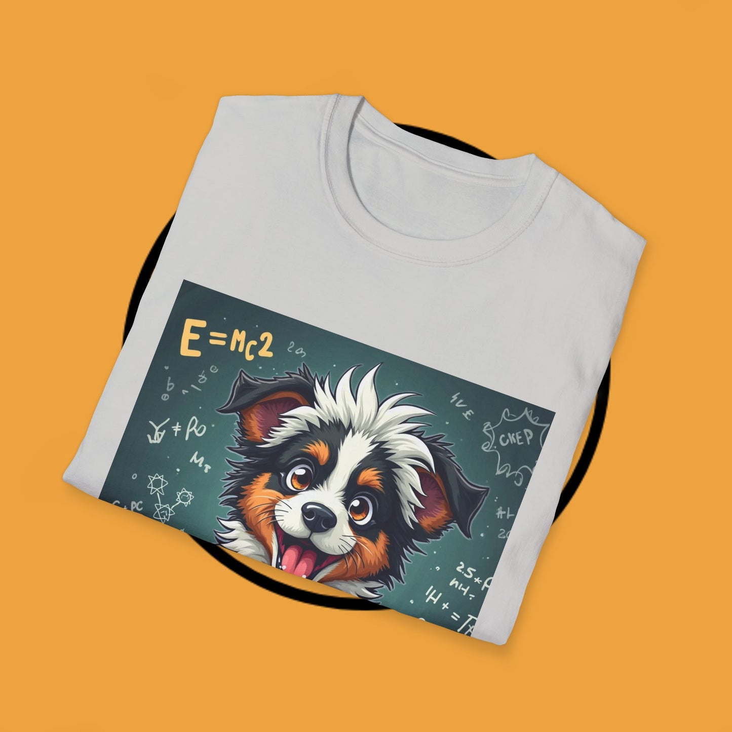 "Einstein Border Collie - Genius Puppy Professor" - Educational Dog T-Shirt - Smart Border Collie Science T-Shirt - Genius Puppy Professor Math Physics Tee | Educational Dog Gift