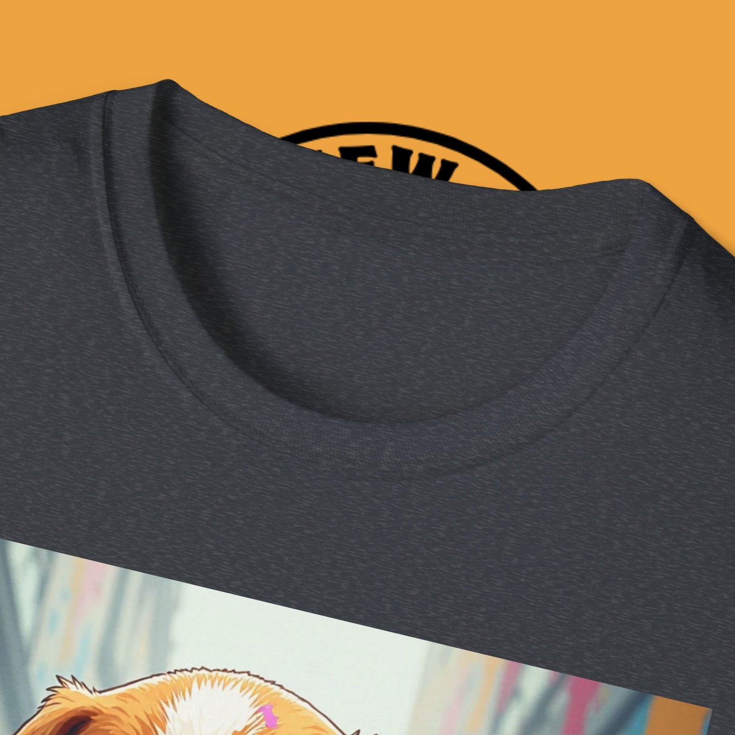 Beagle Street Art T-Shirt - Urban Paint Splatter Dog Design | Artistic Puppy Graffiti Tee for Creative Souls
