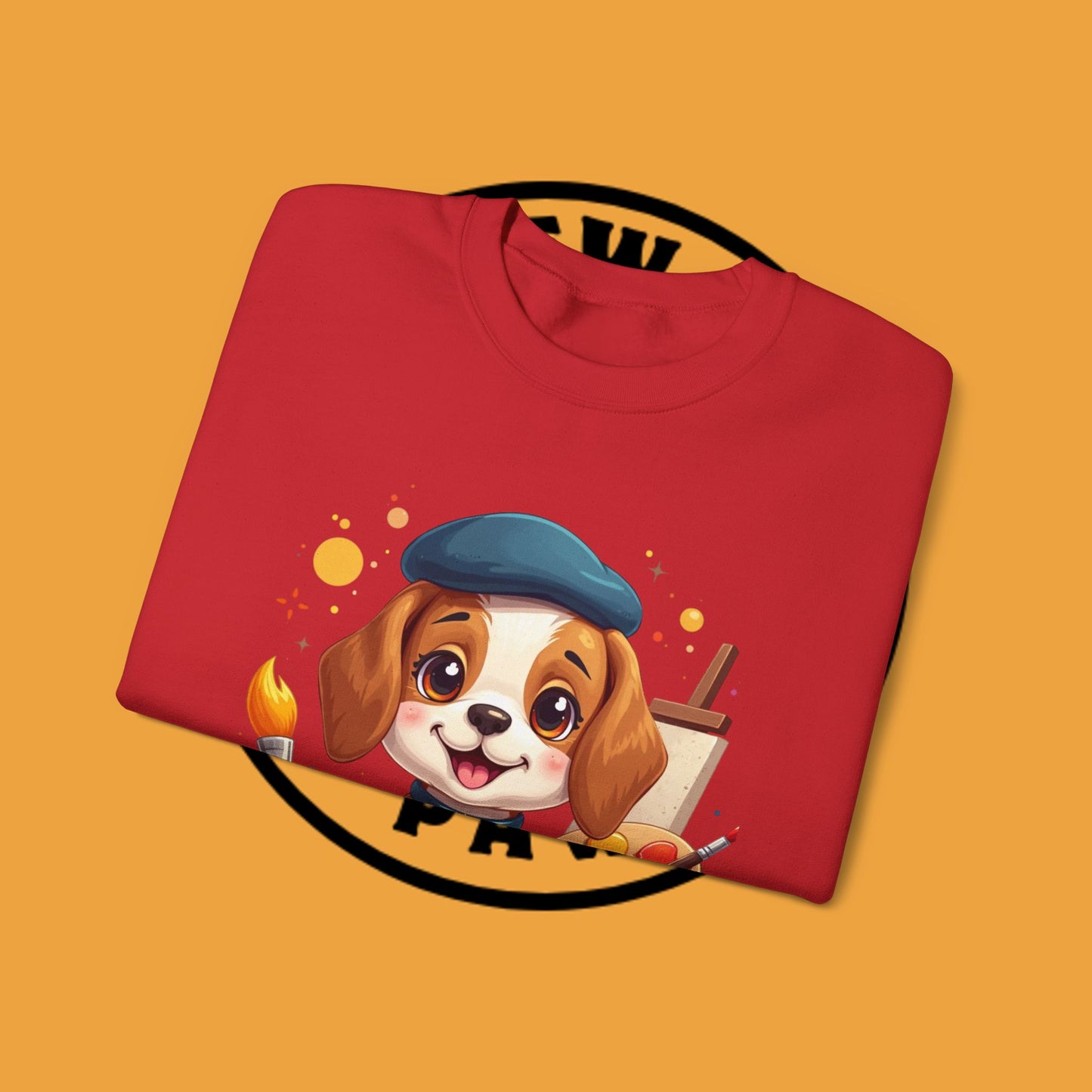 Dog Lover Crewneck Sweatshirt - Beagle Artista π¨ ARTIST BEAGLE SWEATSHIRT - UNLEASH YOUR CREATIVITY! π¨