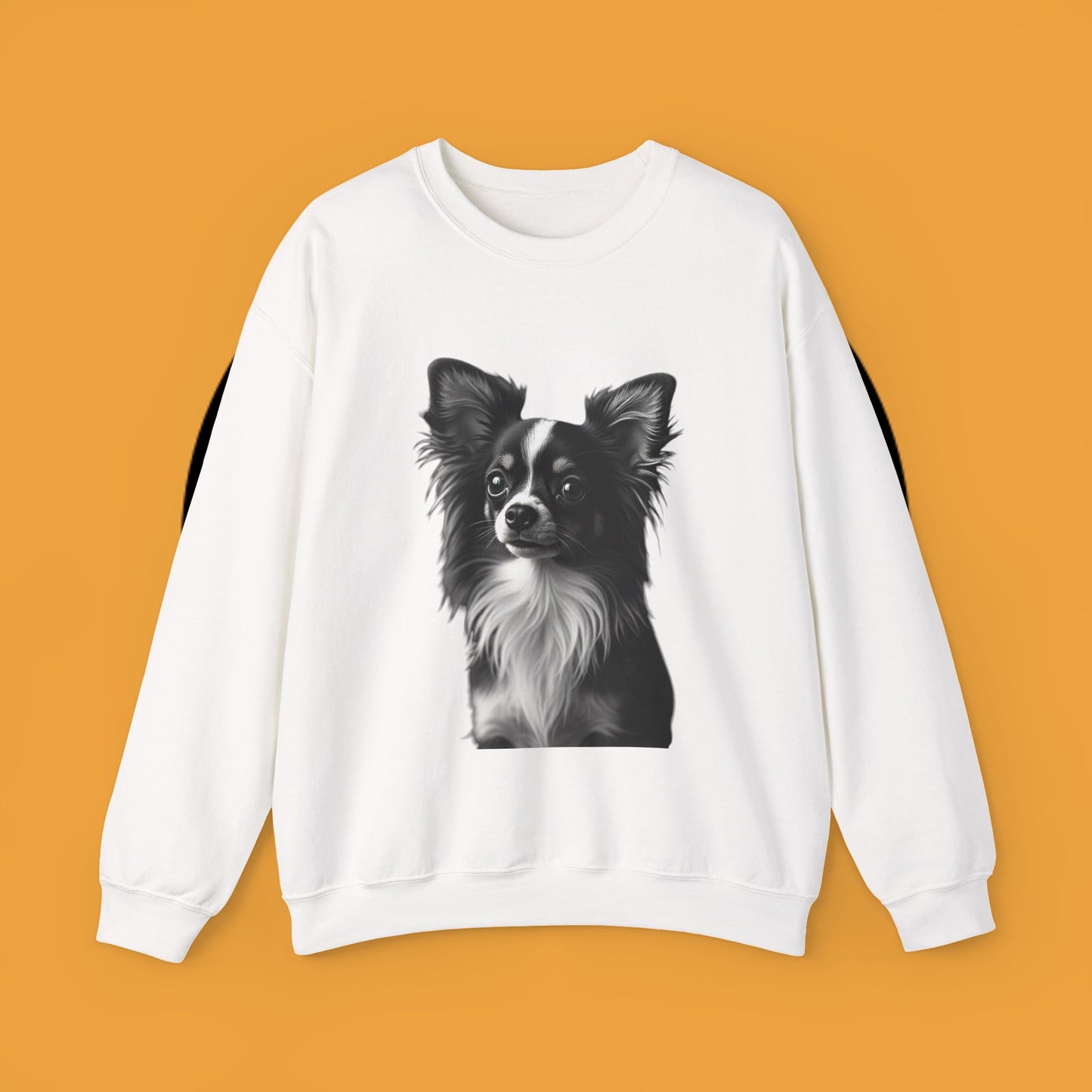 Vintage Chihuahua Portrait Sweatshirt | Black White Dog Photography | Classic Pet Art Design