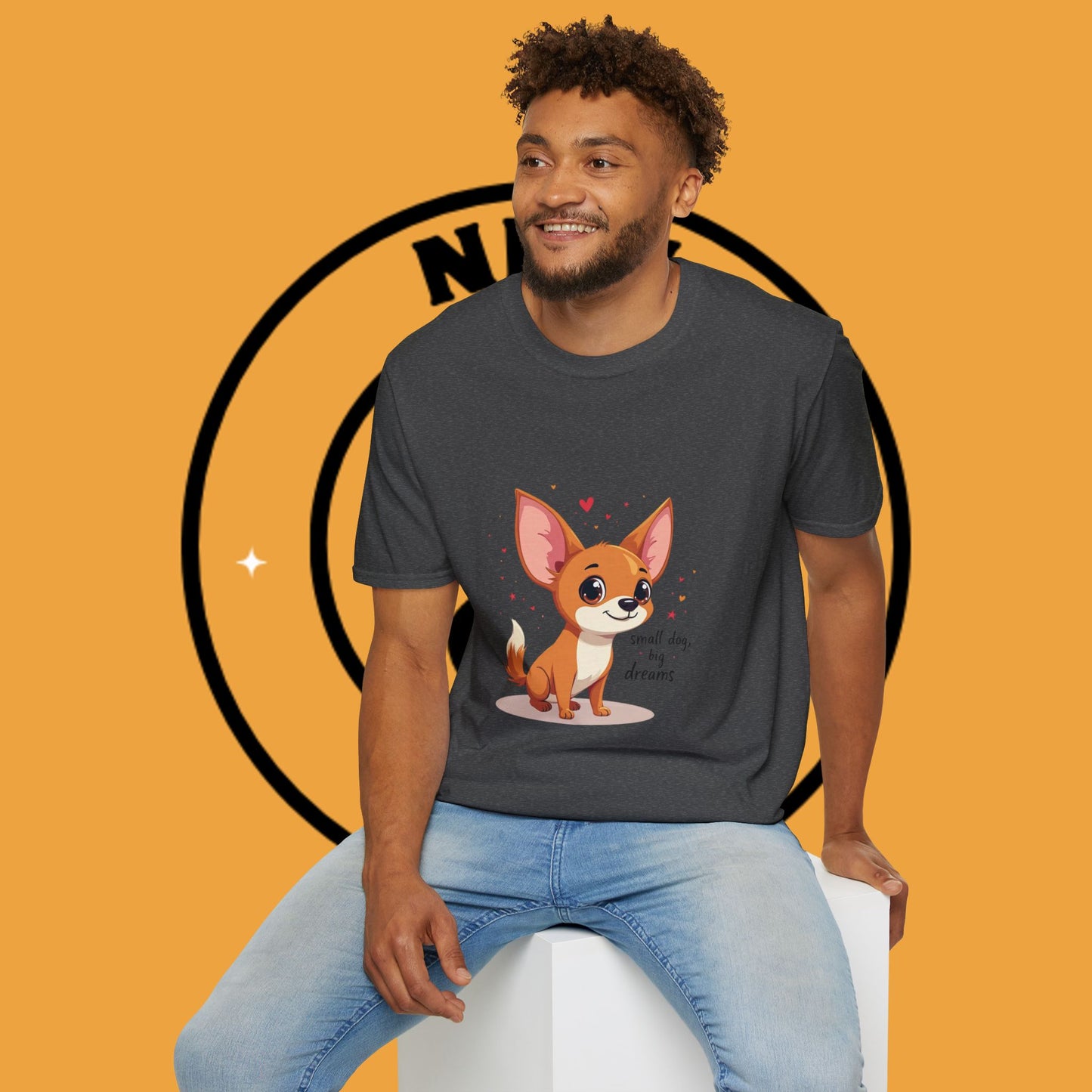 Small Dog Big Dreams Chihuahua T-Shirt - Inspirational Quote Pet Lover Tee | Motivational Puppy Shirt