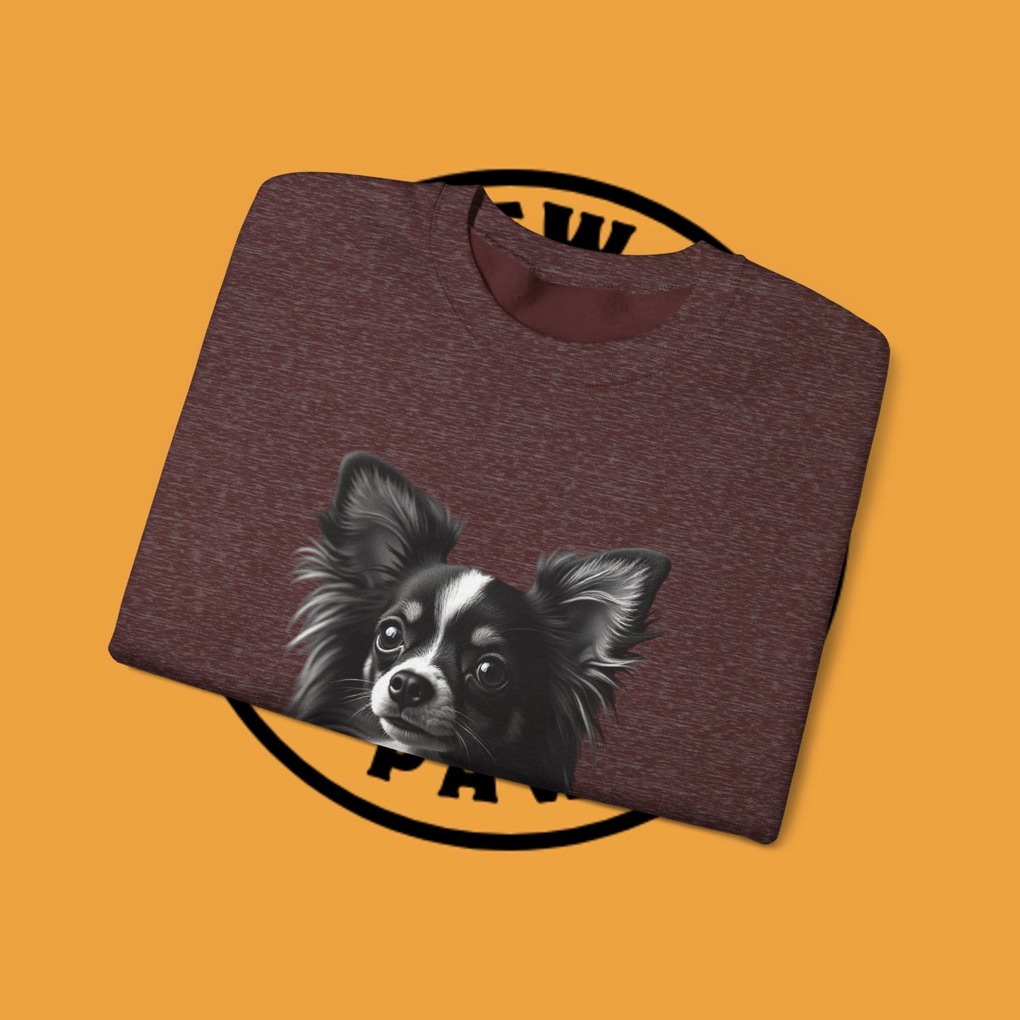 Vintage Chihuahua Portrait Sweatshirt | Black White Dog Photography | Classic Pet Art Design