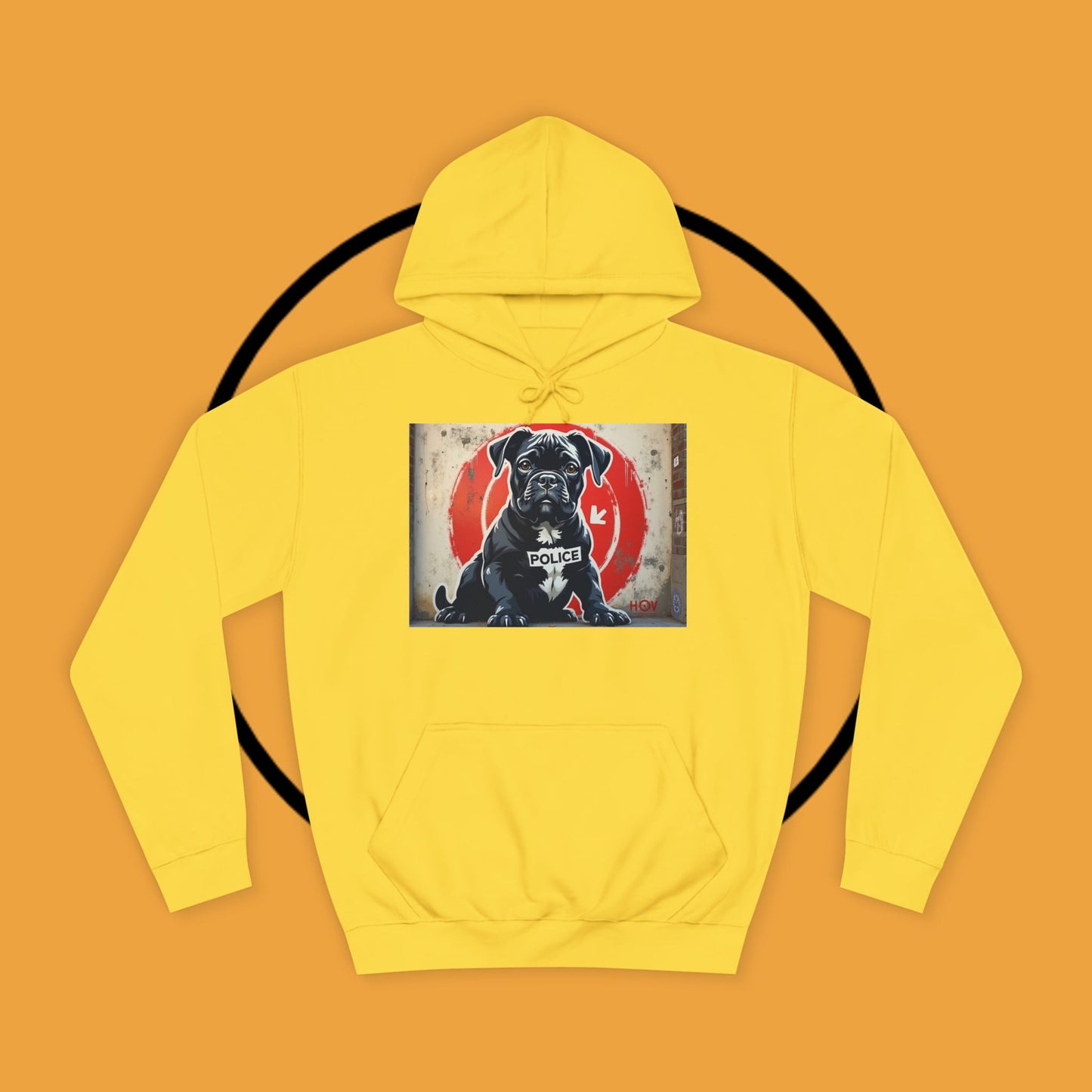 K9 Police Boxer Puppy Hoodie - Street Art Law Enforcement Design | First Responder Gift