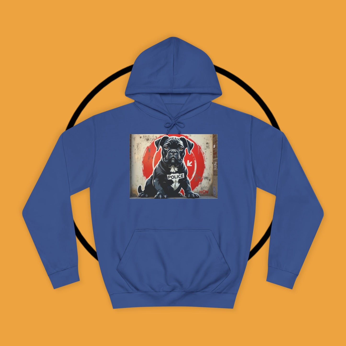 K9 Police Boxer Puppy Hoodie - Street Art Law Enforcement Design | First Responder Gift