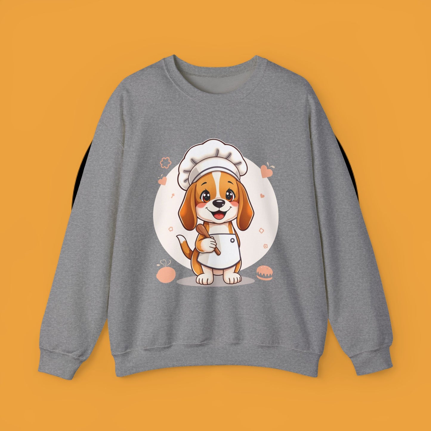 Chef Dog Crewneck Sweatshirt - Kawaii Beagle Design with Chef Hat