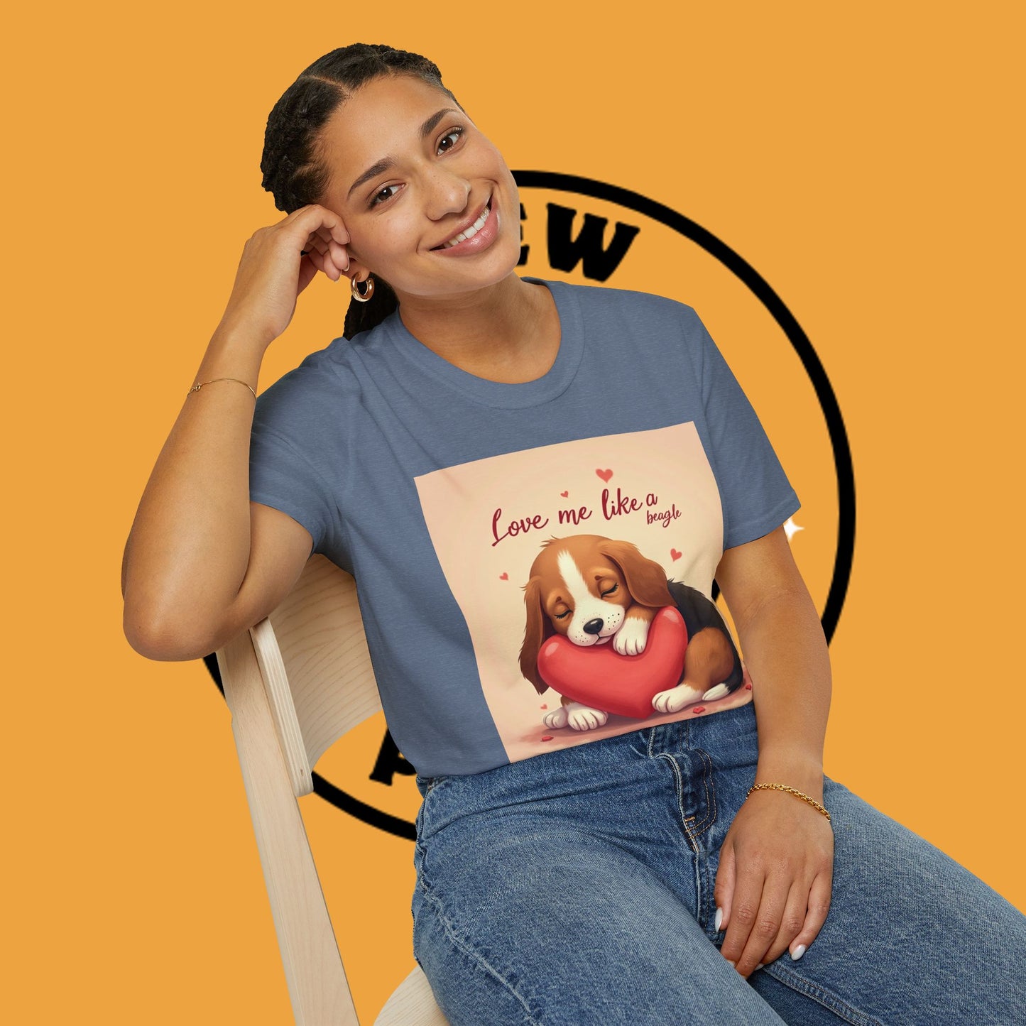 "Love Me Like a Beagle" Valentine's Day T-Shirt - Cute Dog Lover Gift | Romantic Puppy Heart Tee