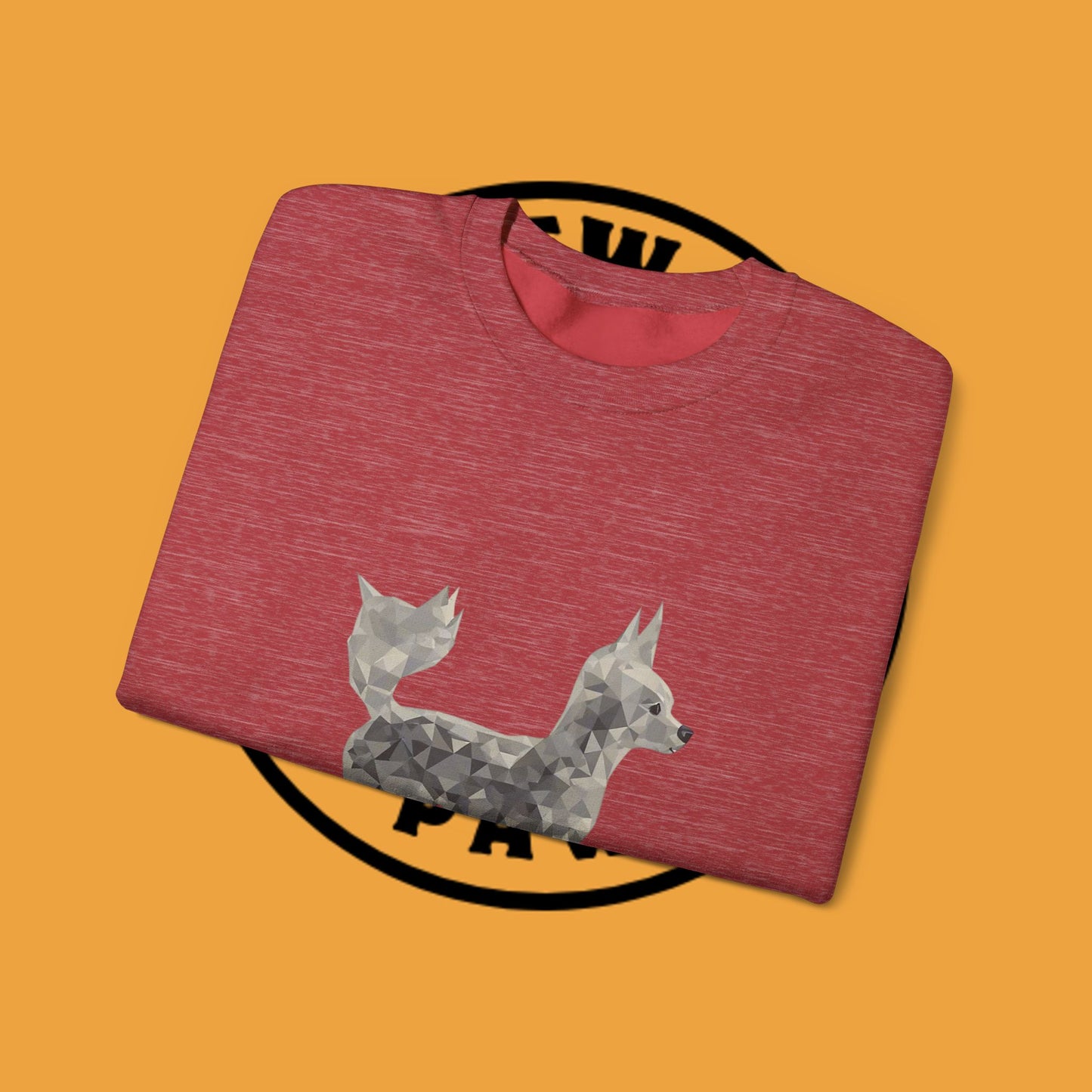 Geometric Chihuahua Sweatshirt | Low Poly Dog Art Crewneck | Modern Pet Lover Gift