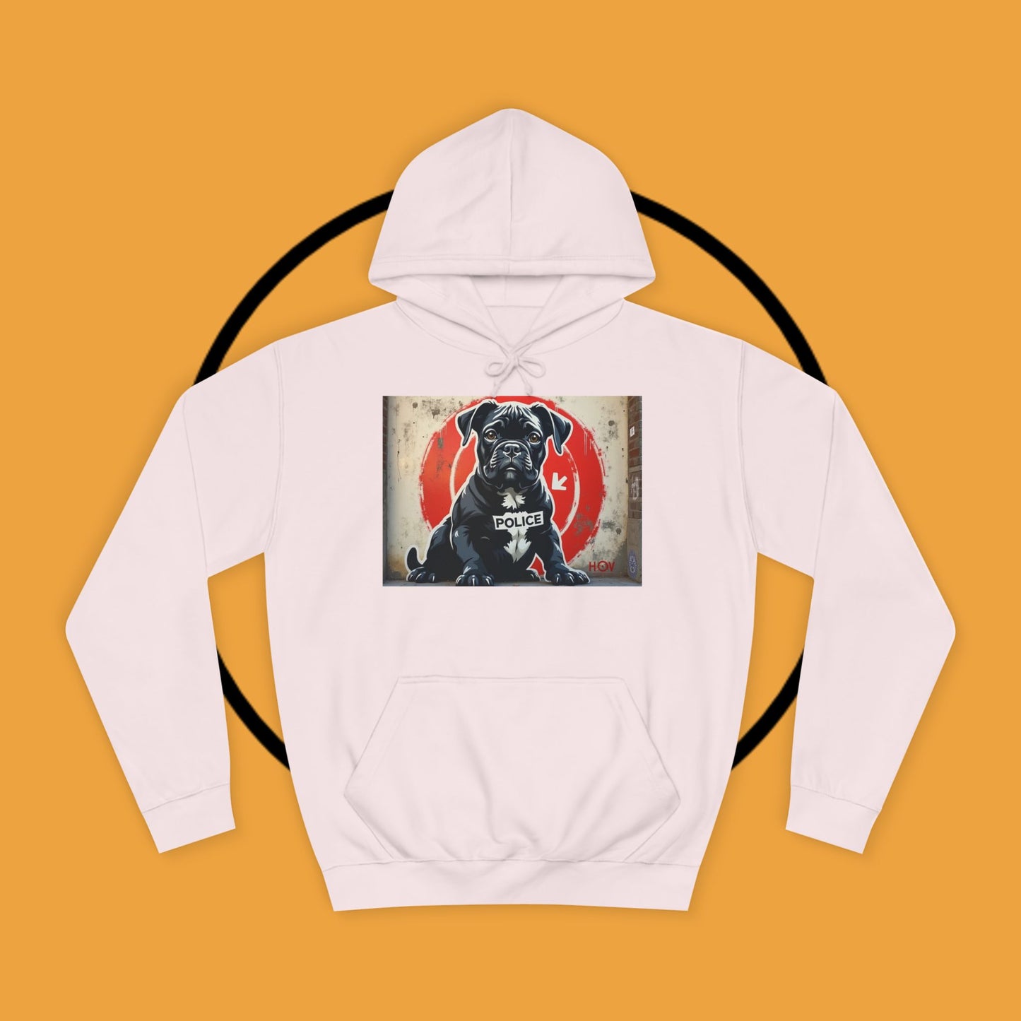K9 Police Boxer Puppy Hoodie - Street Art Law Enforcement Design | First Responder Gift