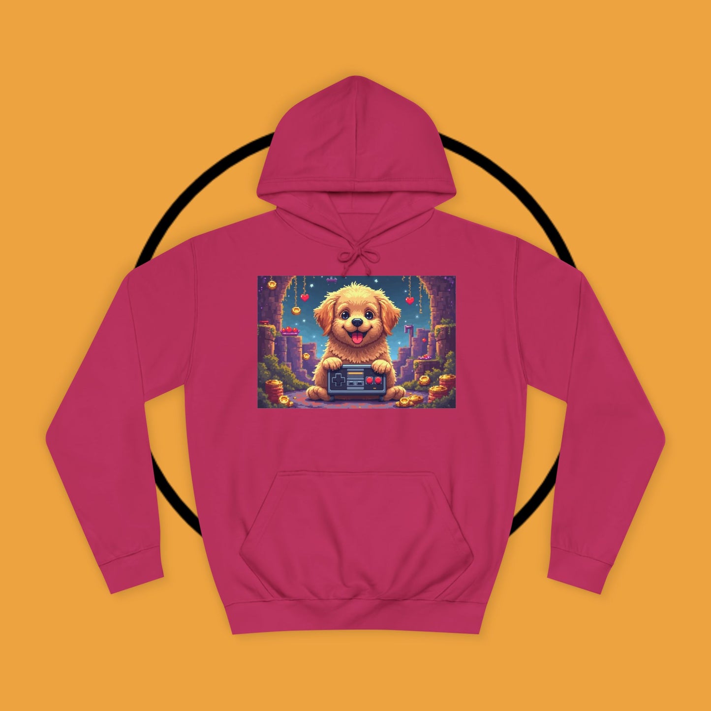 Pixel Pup Gamer Hoodie: Retro Gaming Meets Adorable Fluff